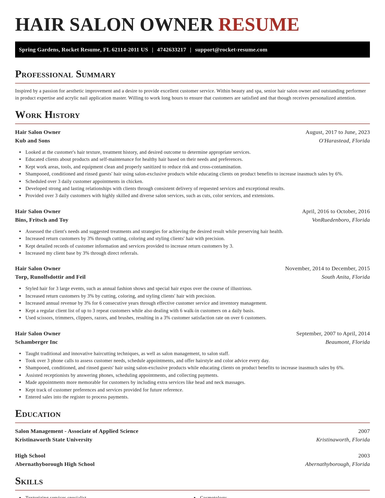 Exquisite resume template