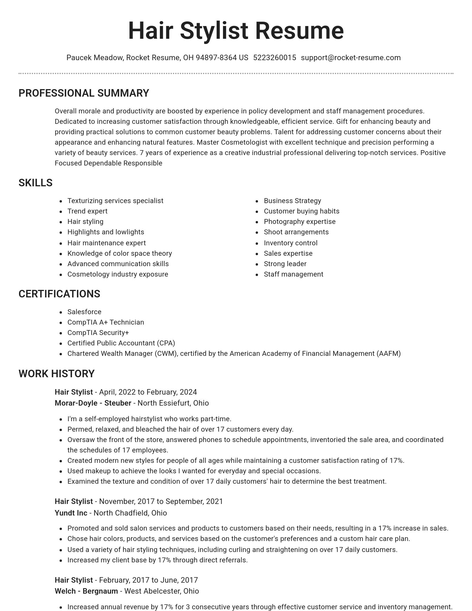 Brilliant resume template