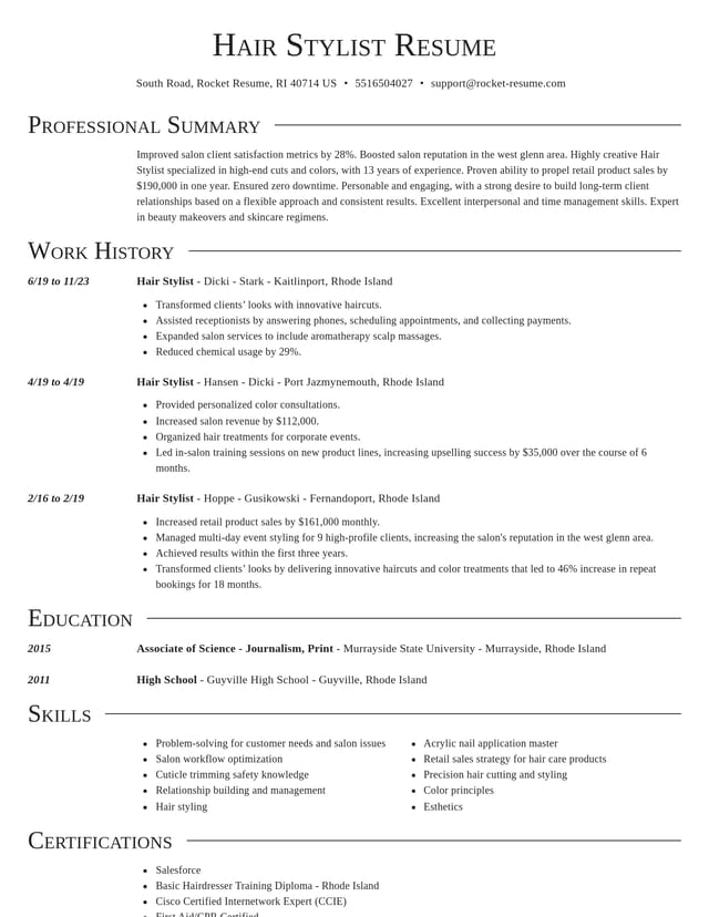 Director resume template