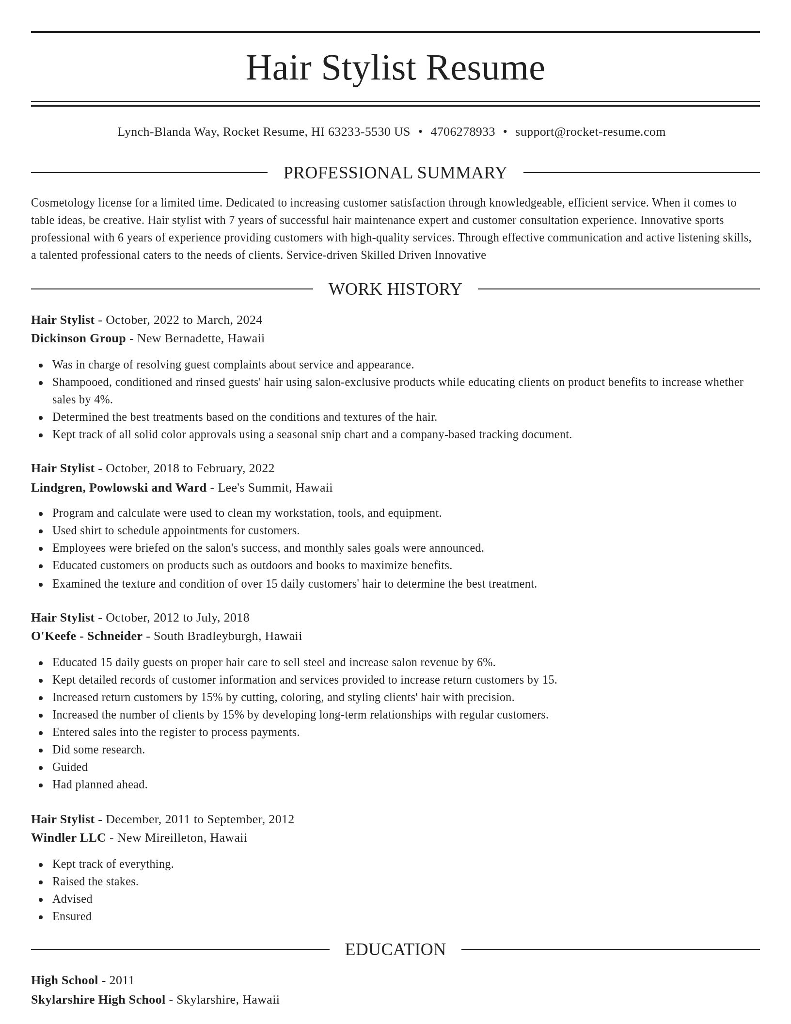 Elegant resume template
