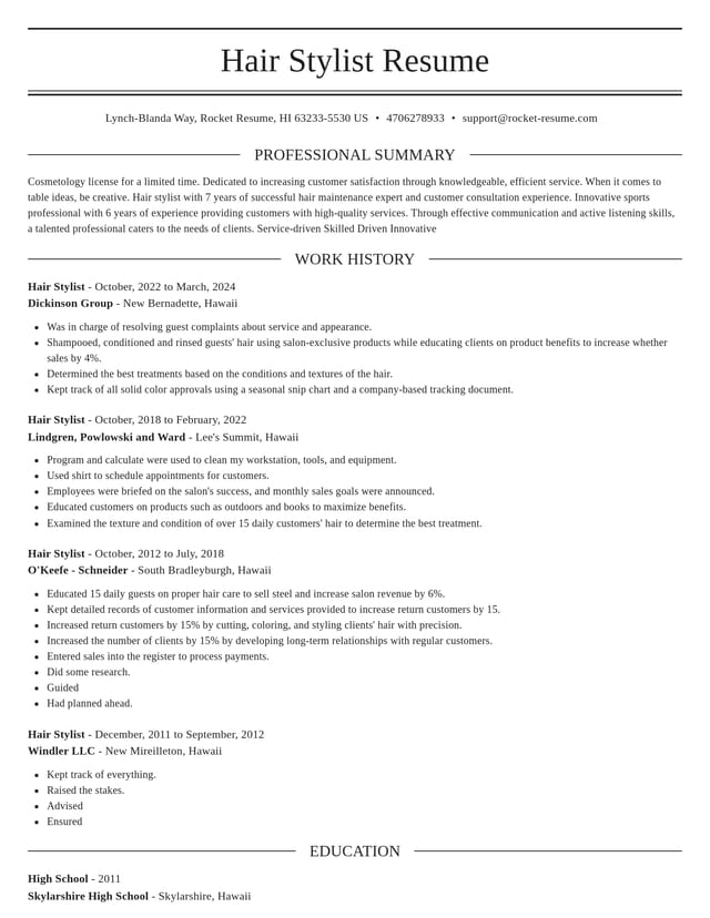 Elegant resume template