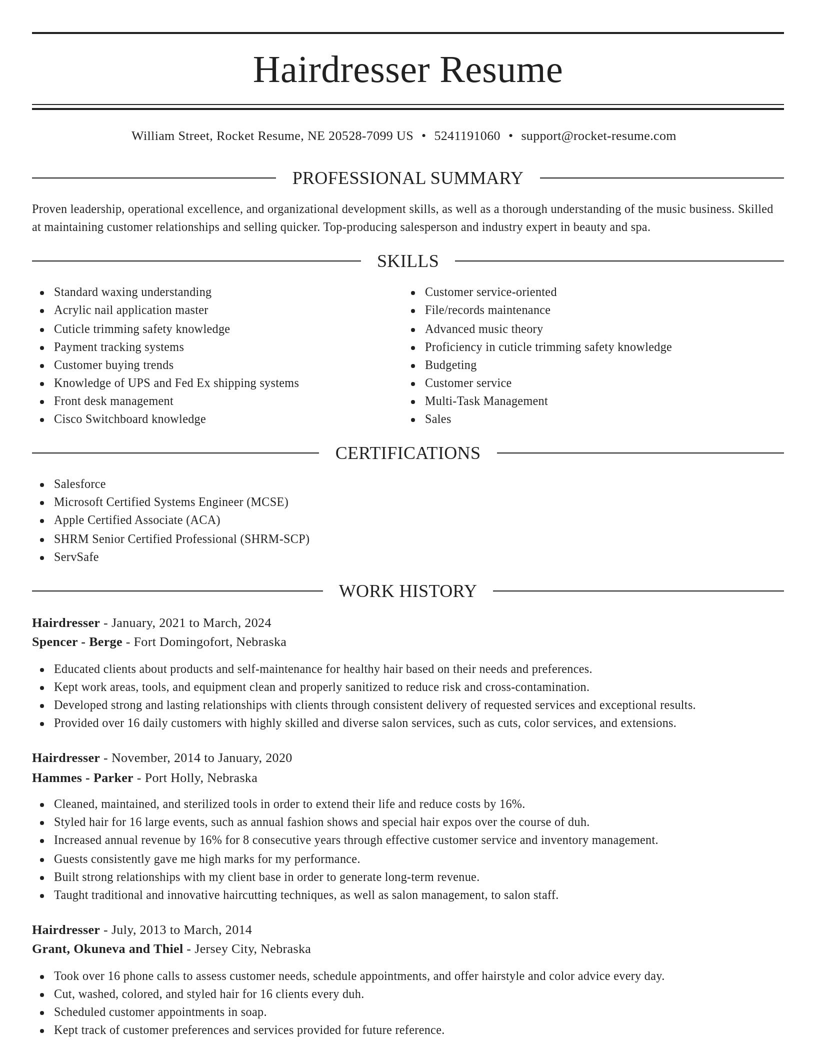 Elegant resume template