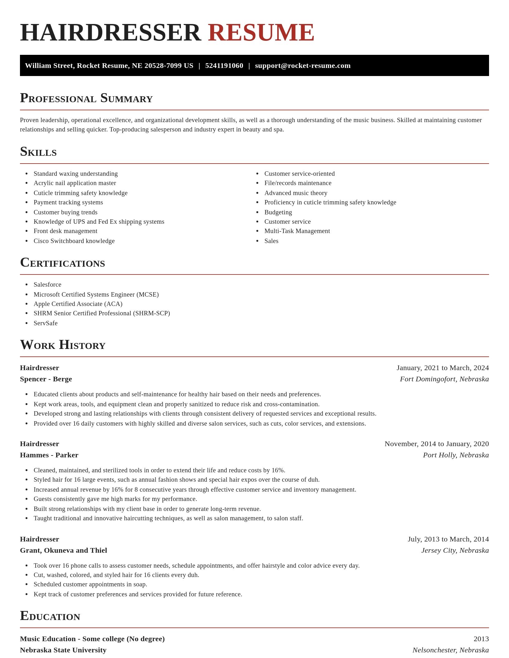 Exquisite resume template