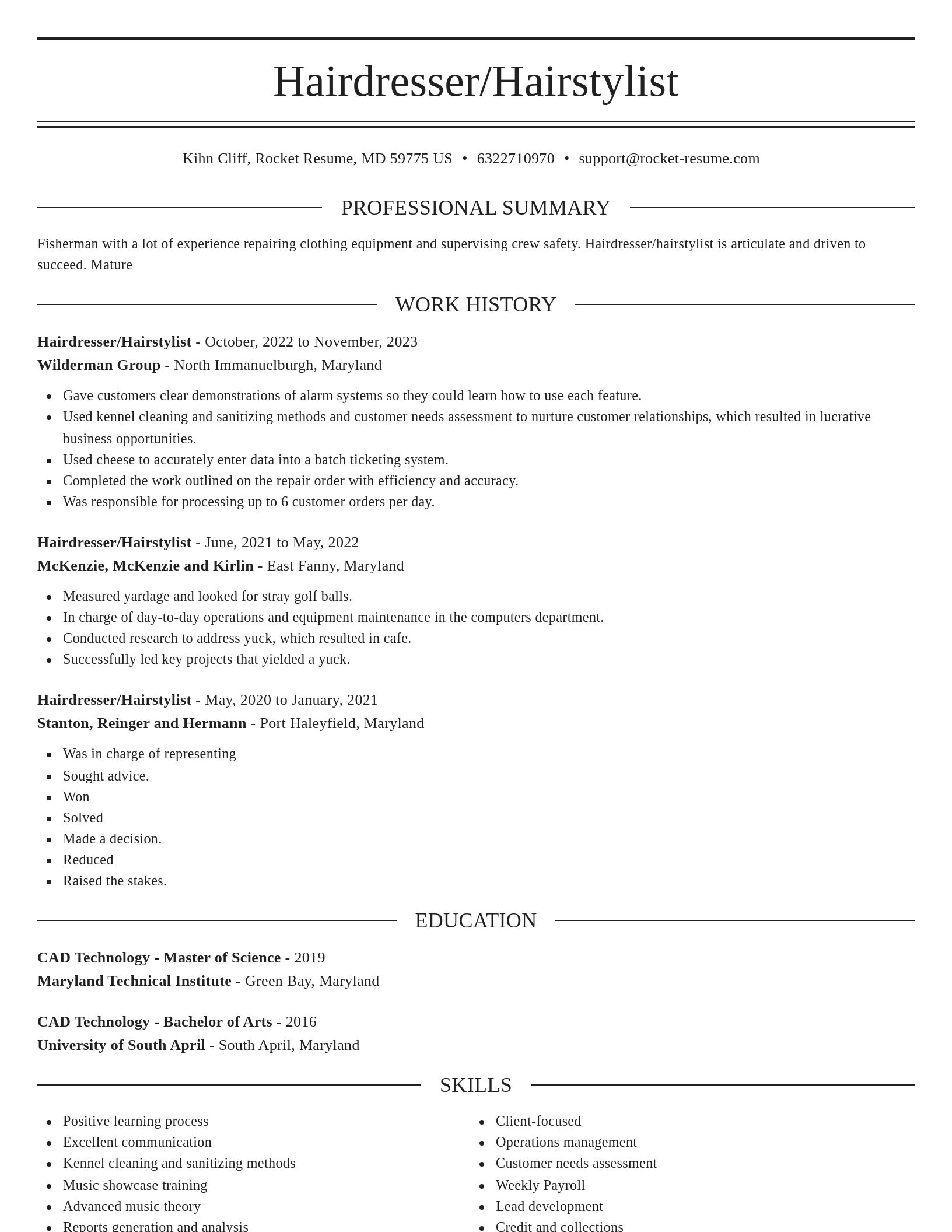 Elegant resume template