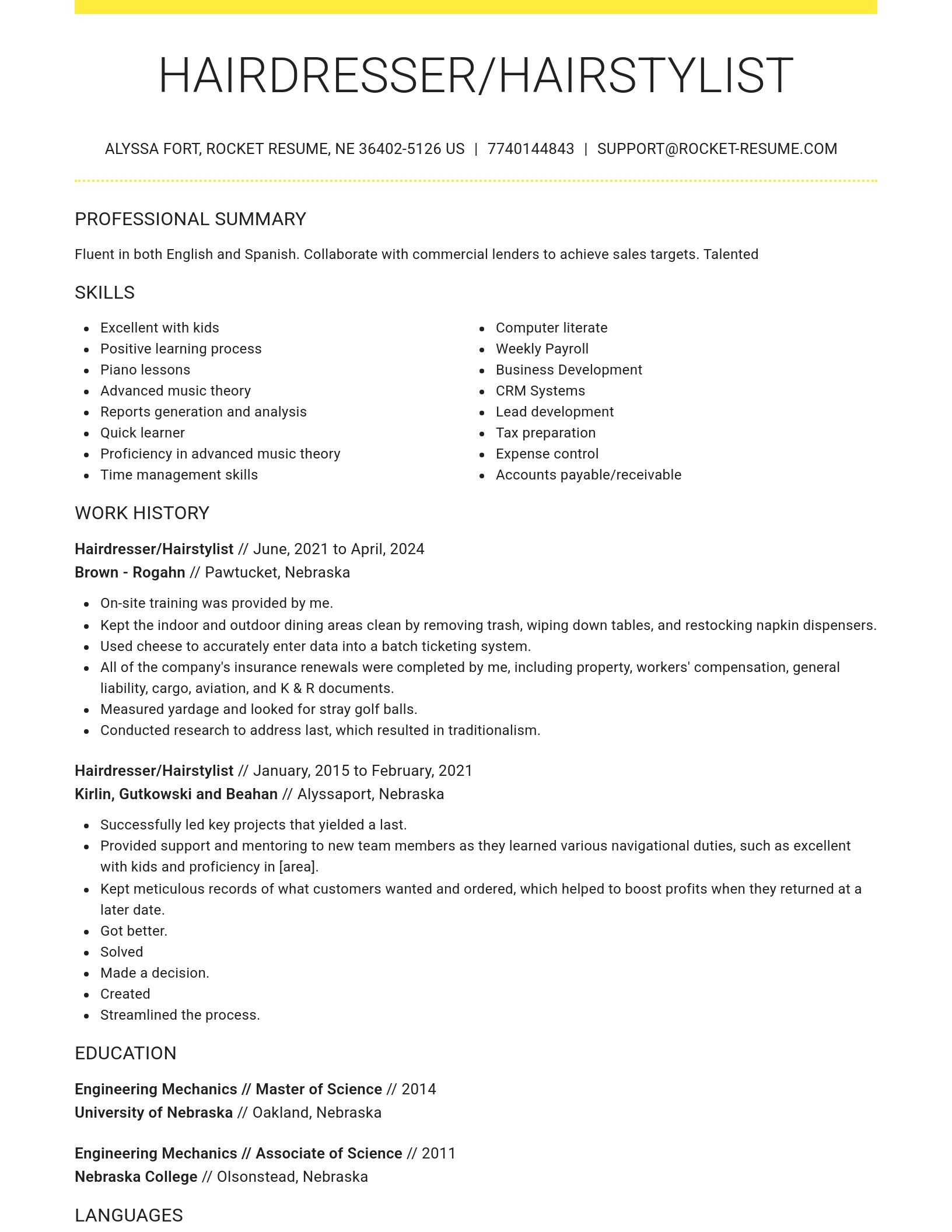 Grand resume template