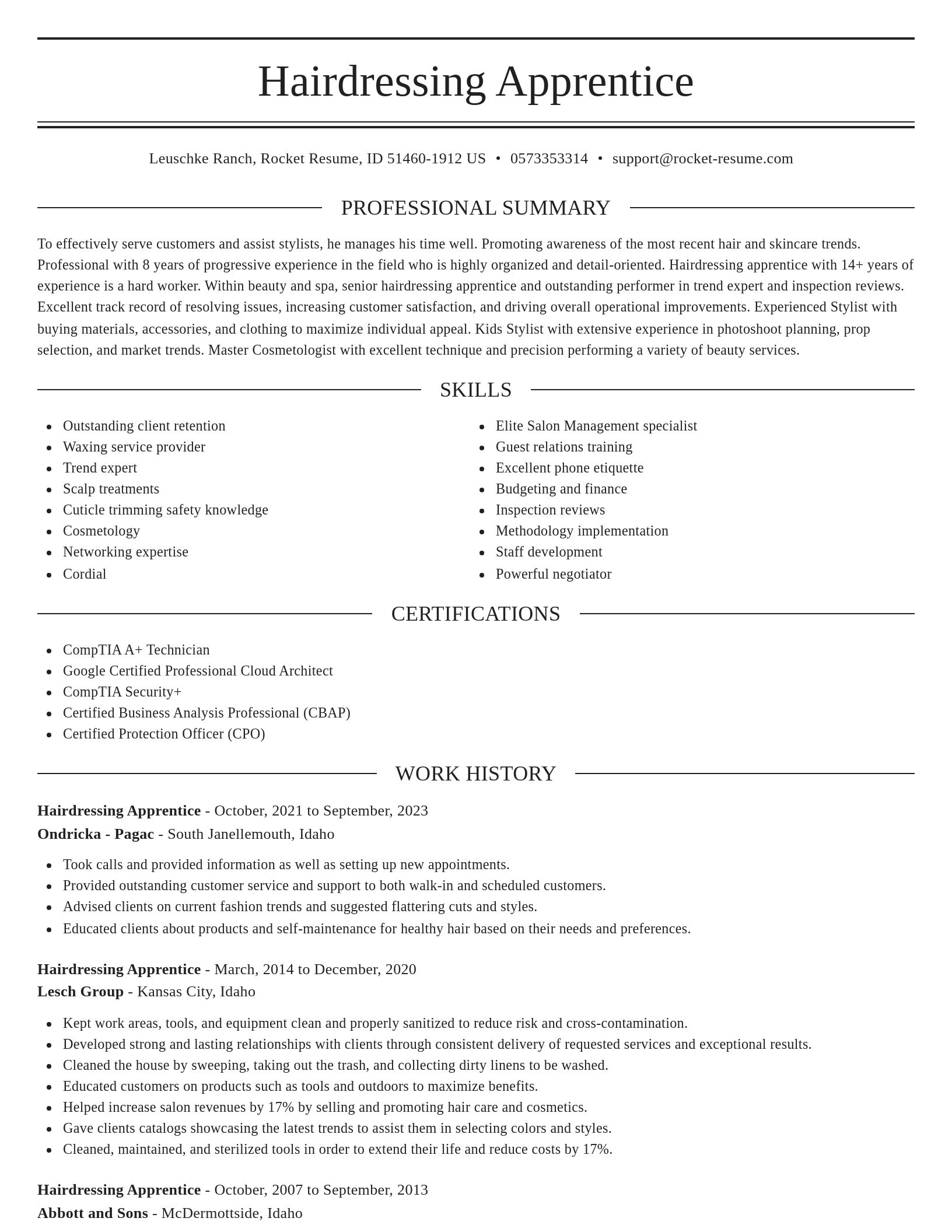 Elegant resume template