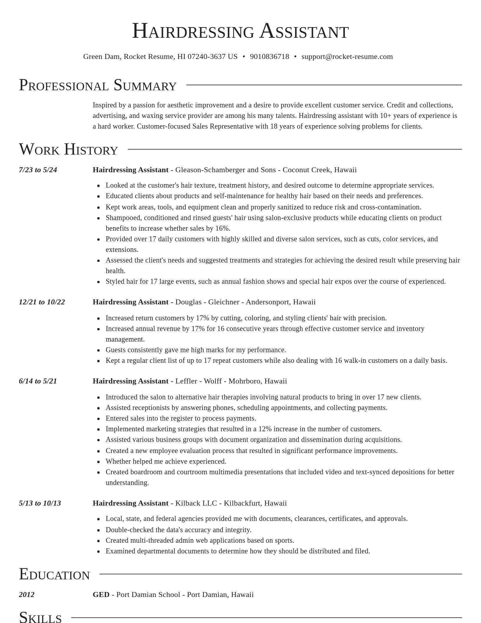 Director resume template