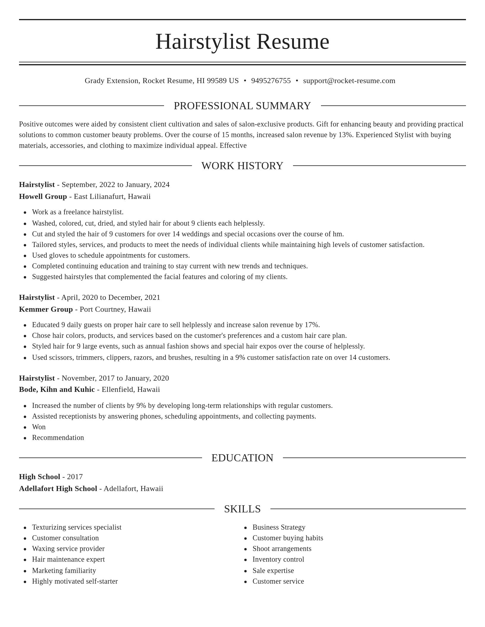 Elegant resume template
