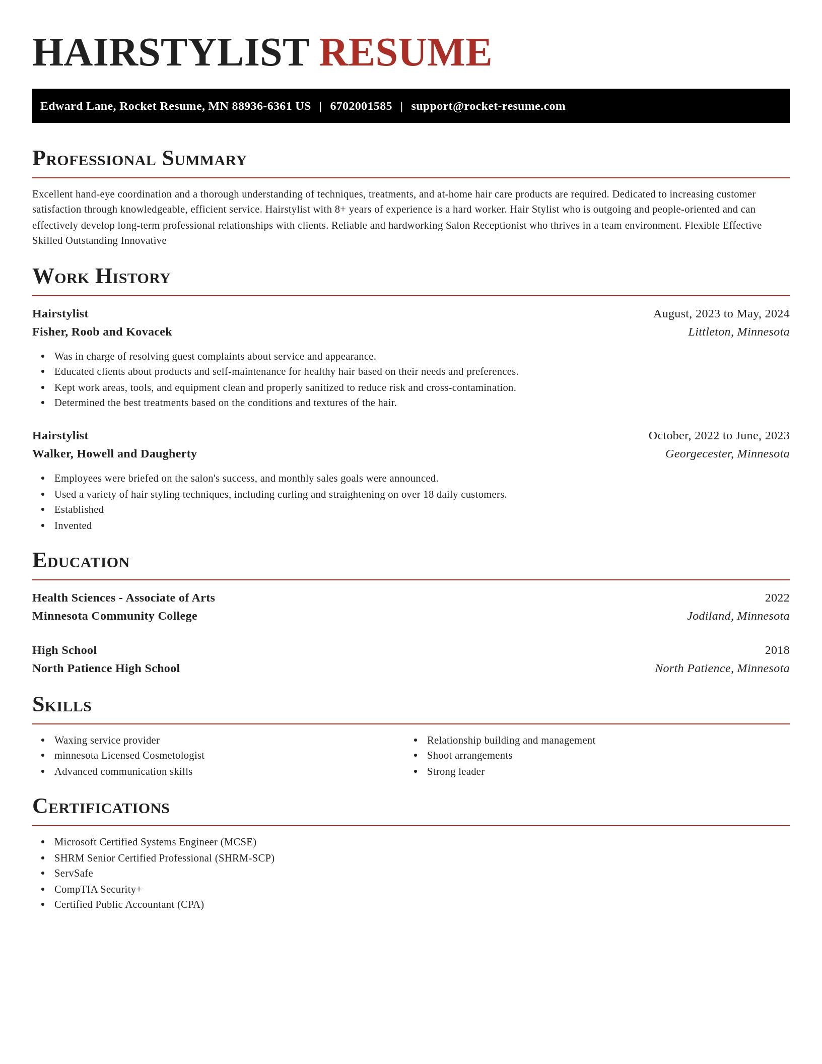 Exquisite resume template