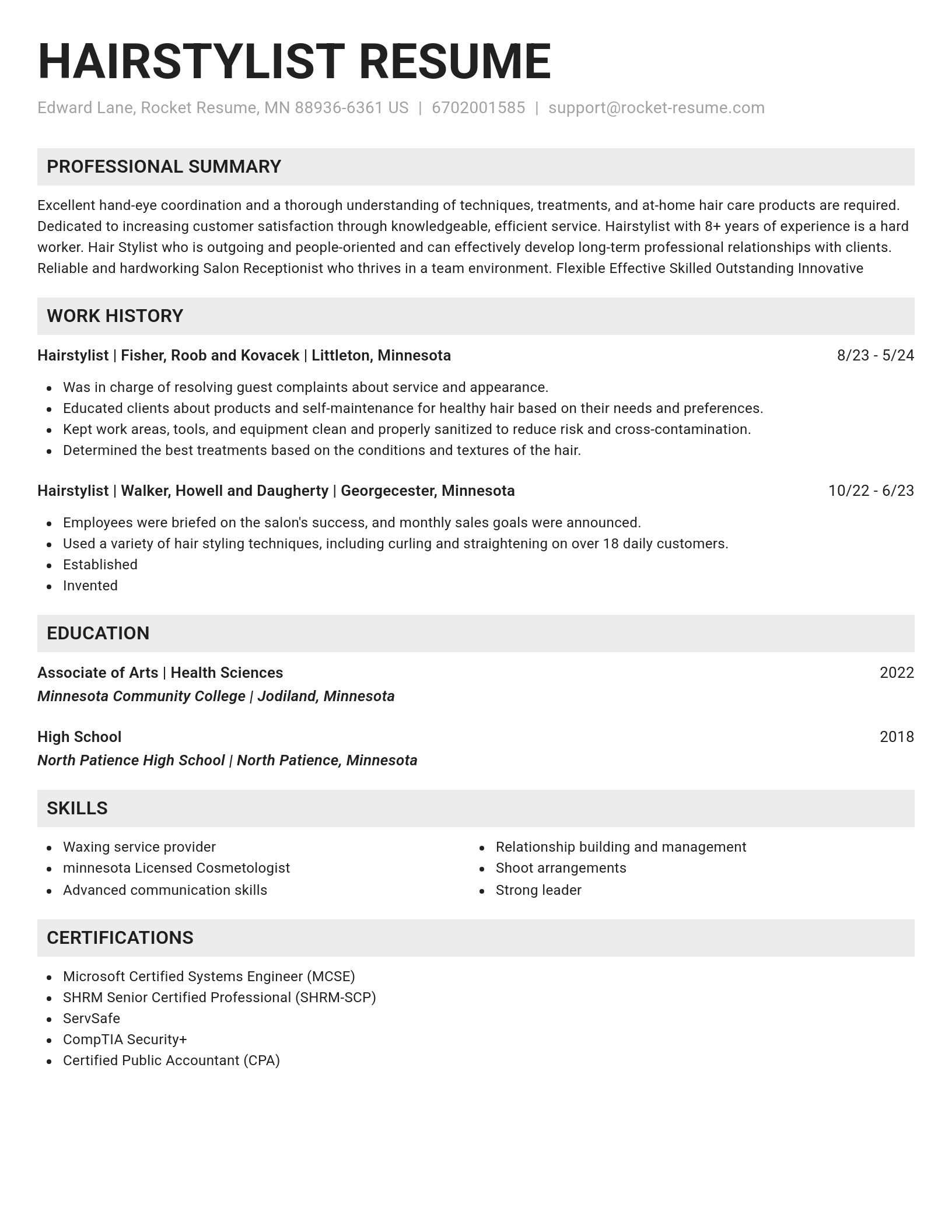 Genius resume template