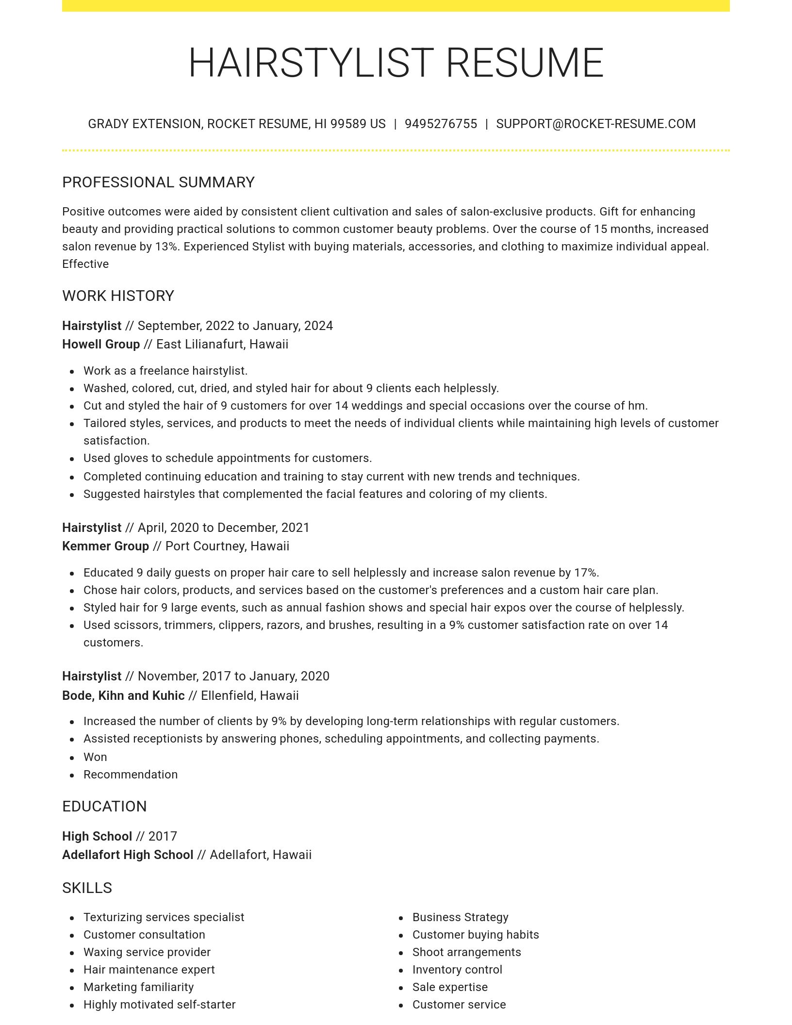 Grand resume template