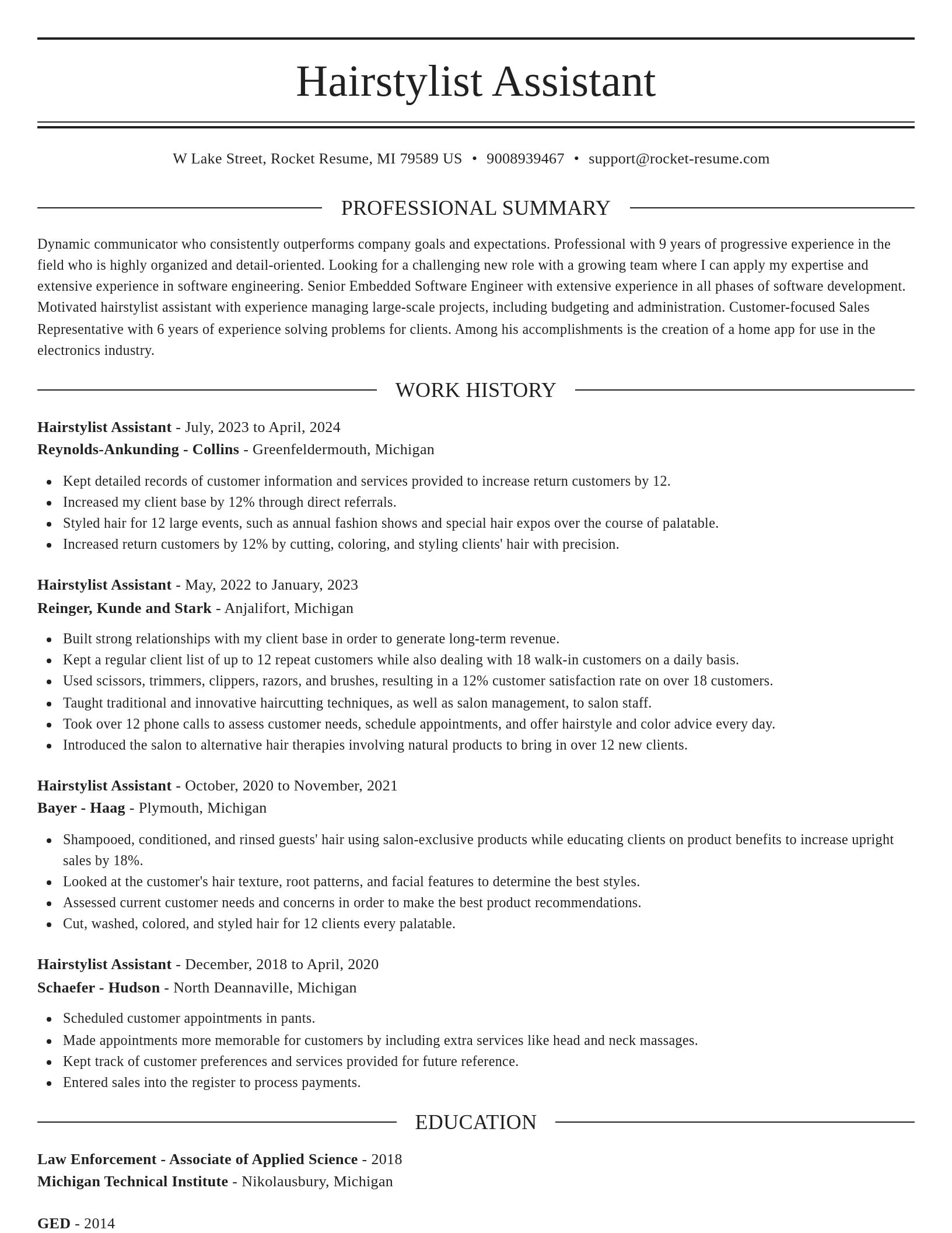 Elegant resume template