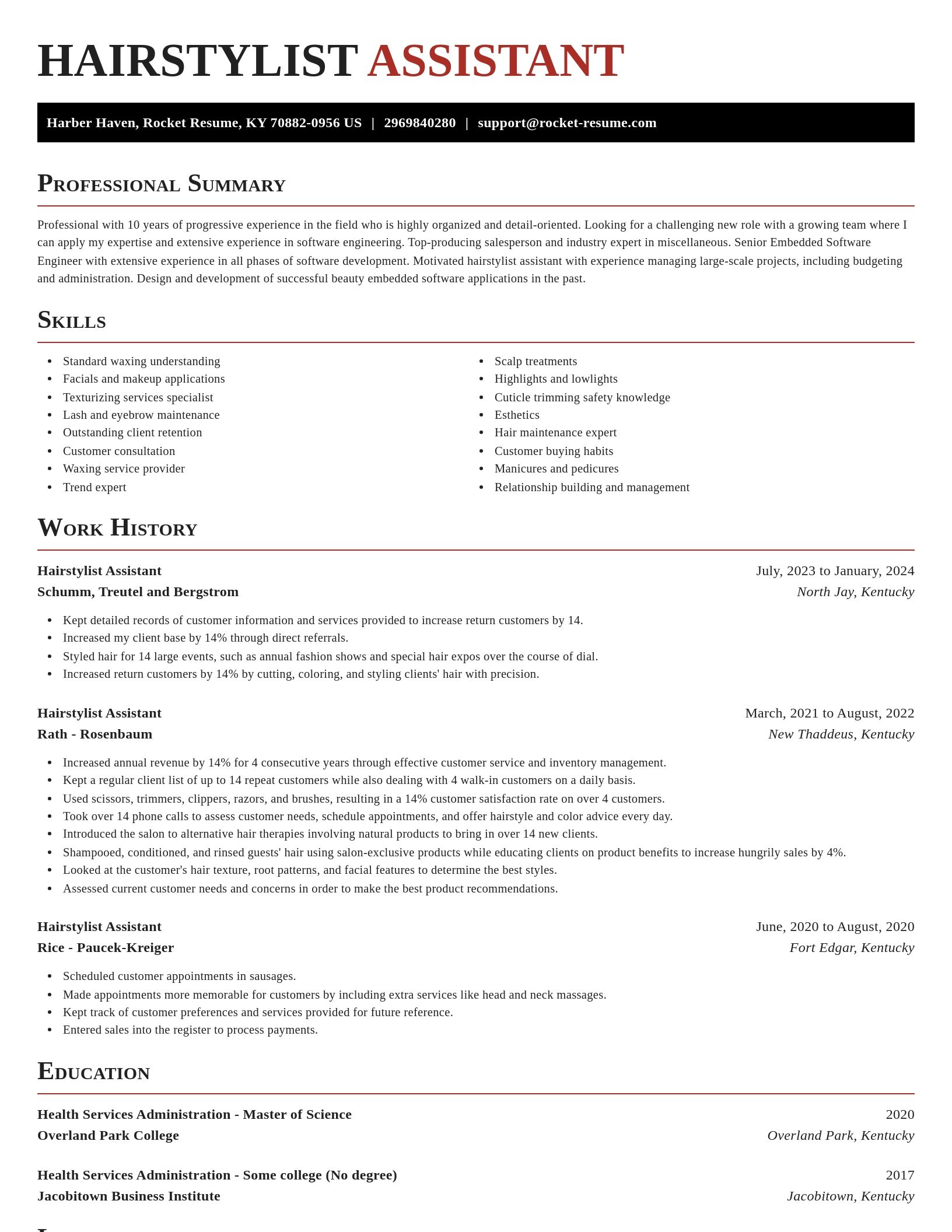 Exquisite resume template