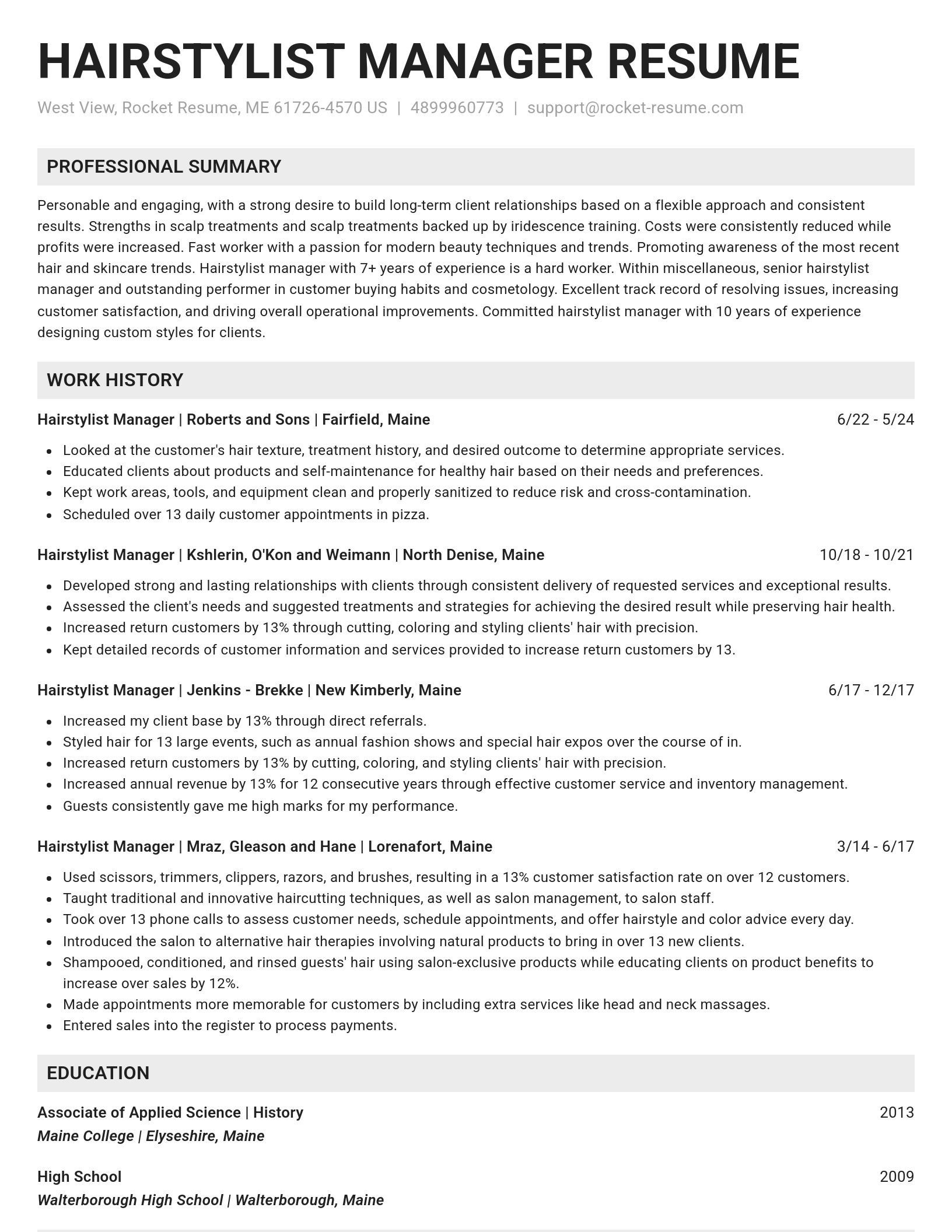 Genius resume template