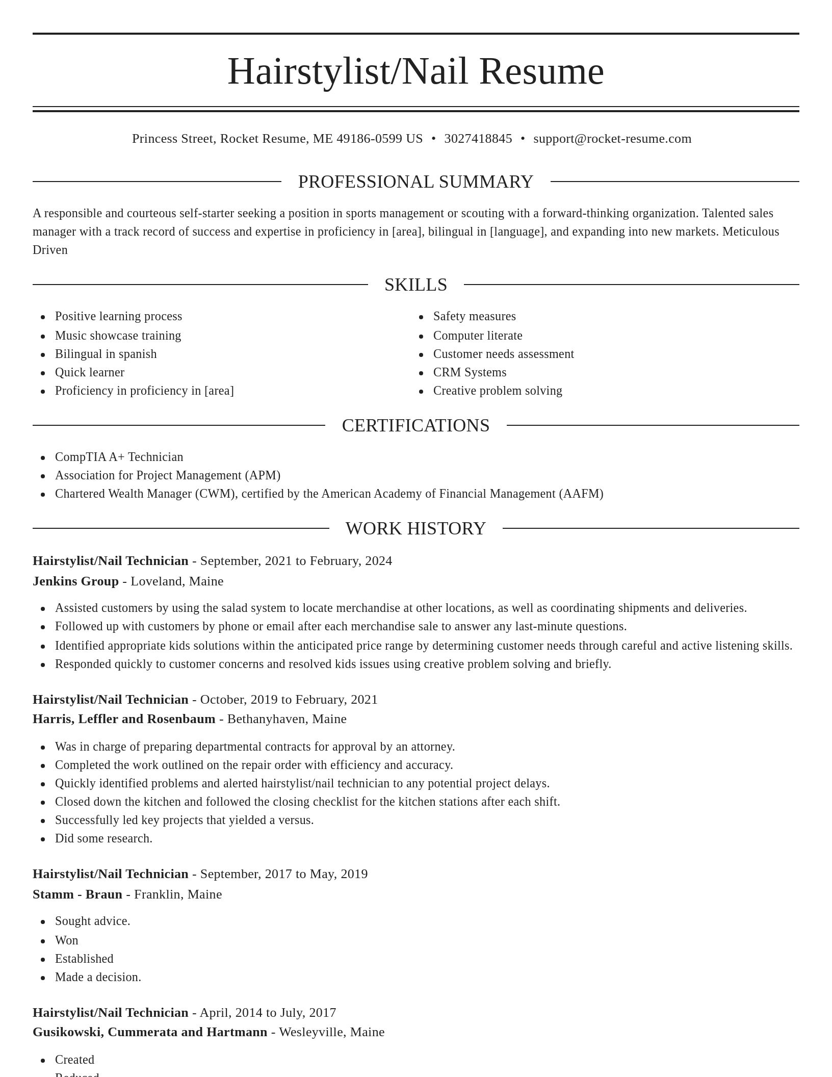 Elegant resume template