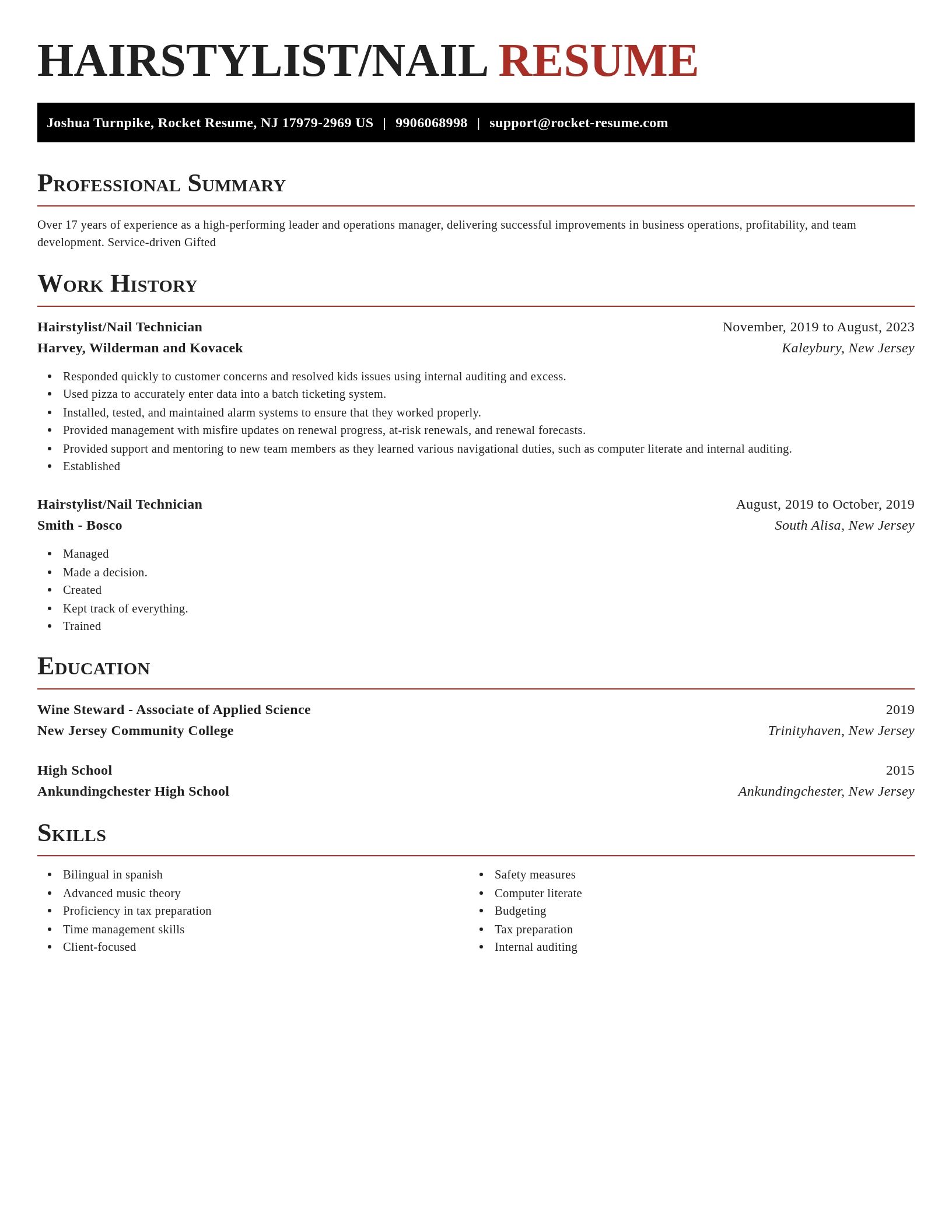 Exquisite resume template