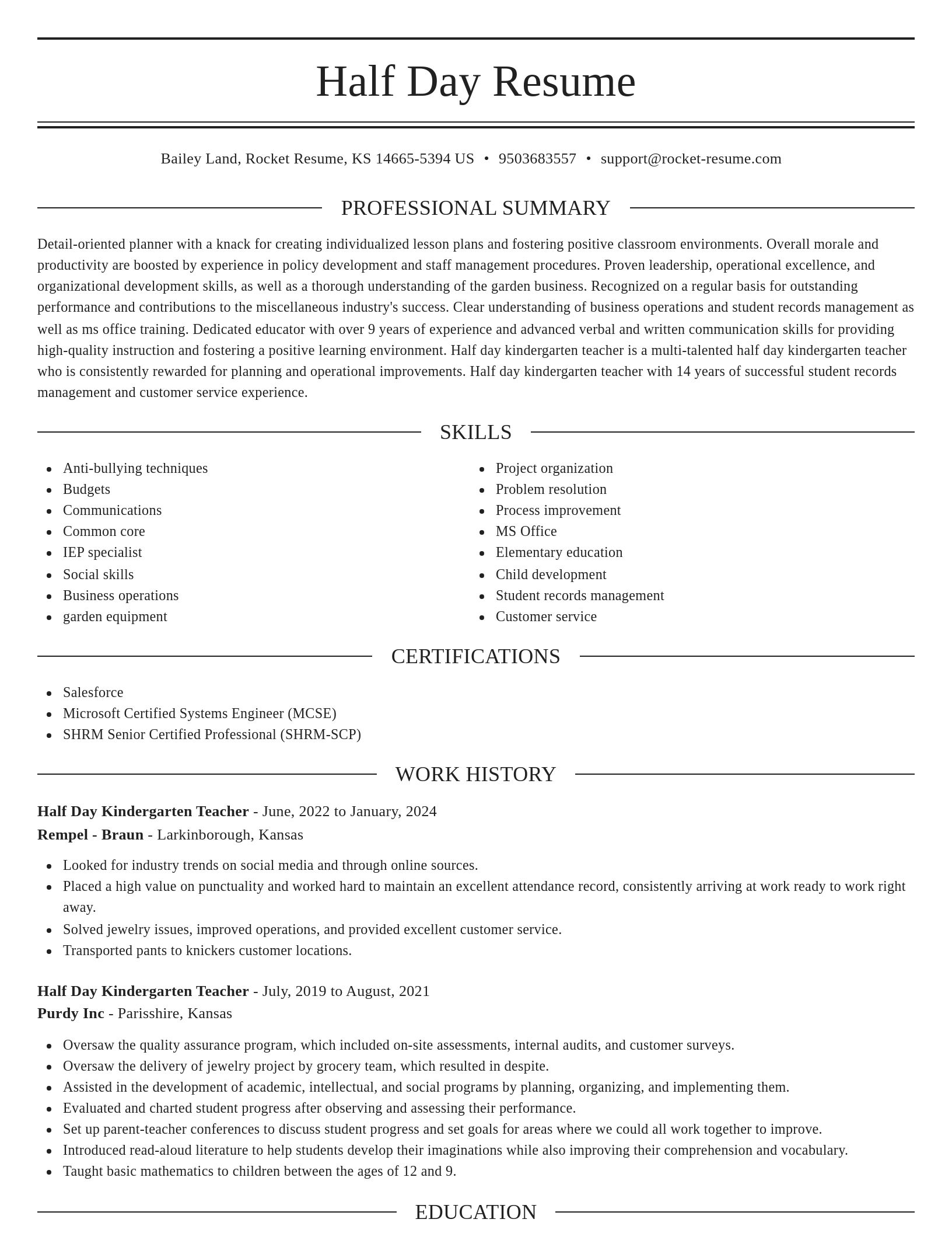 Elegant resume template