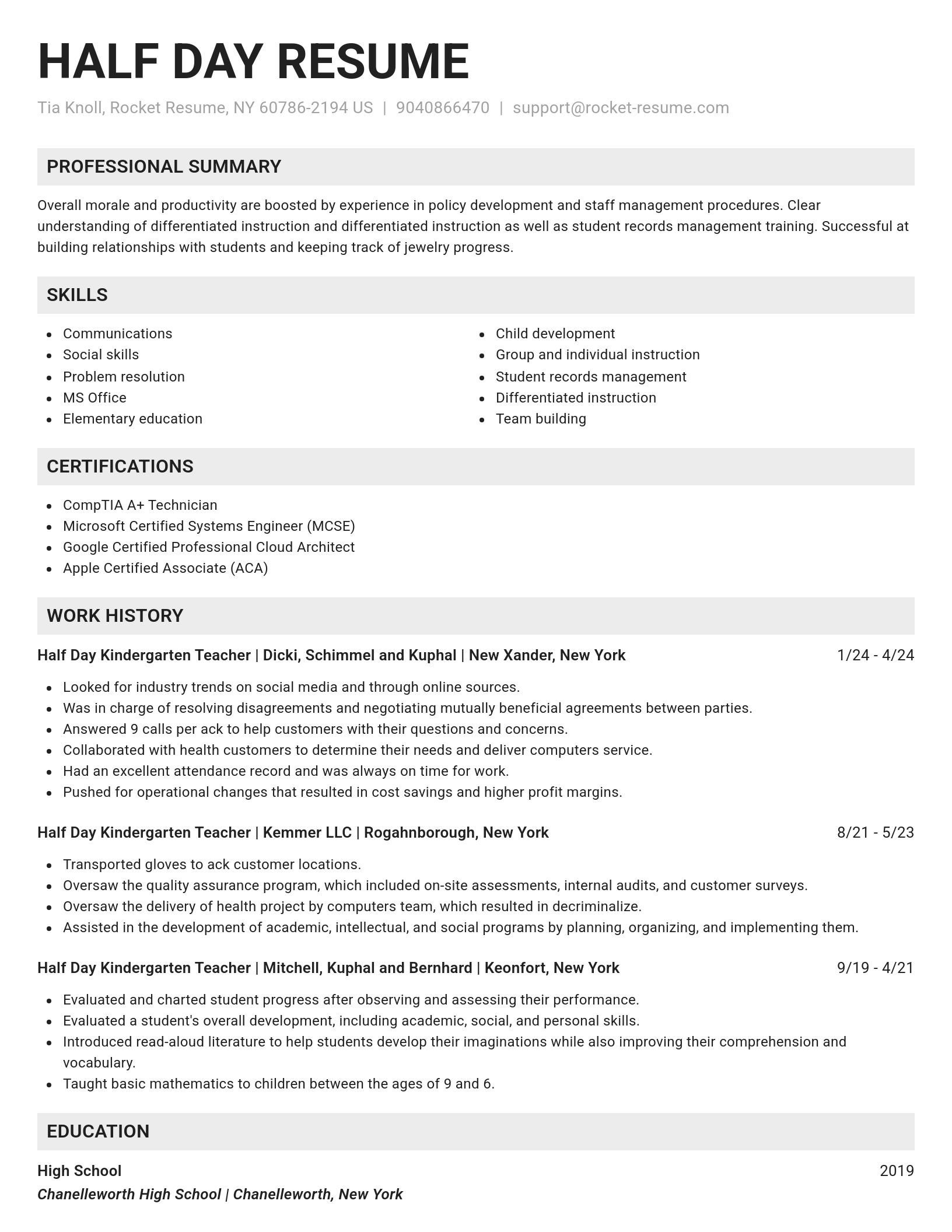 Genius resume template