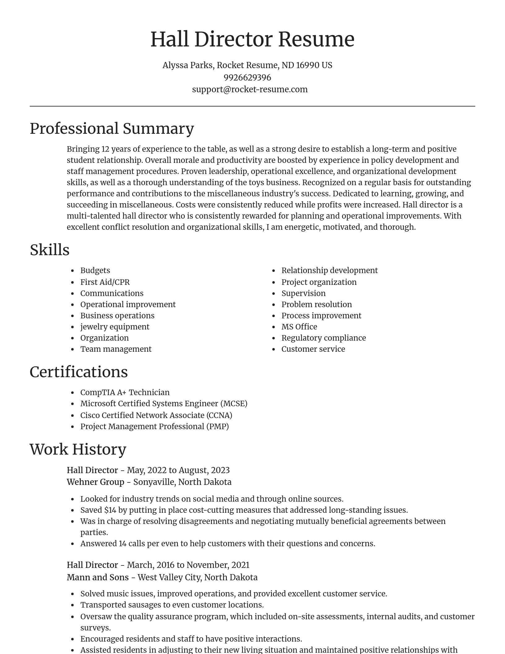 Focal Point resume template