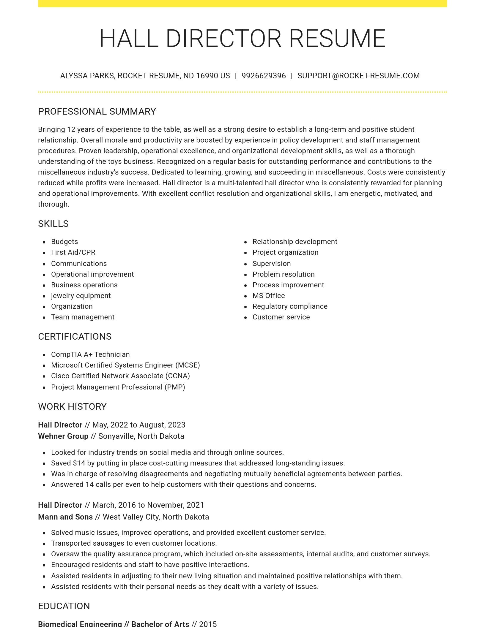 Grand resume template