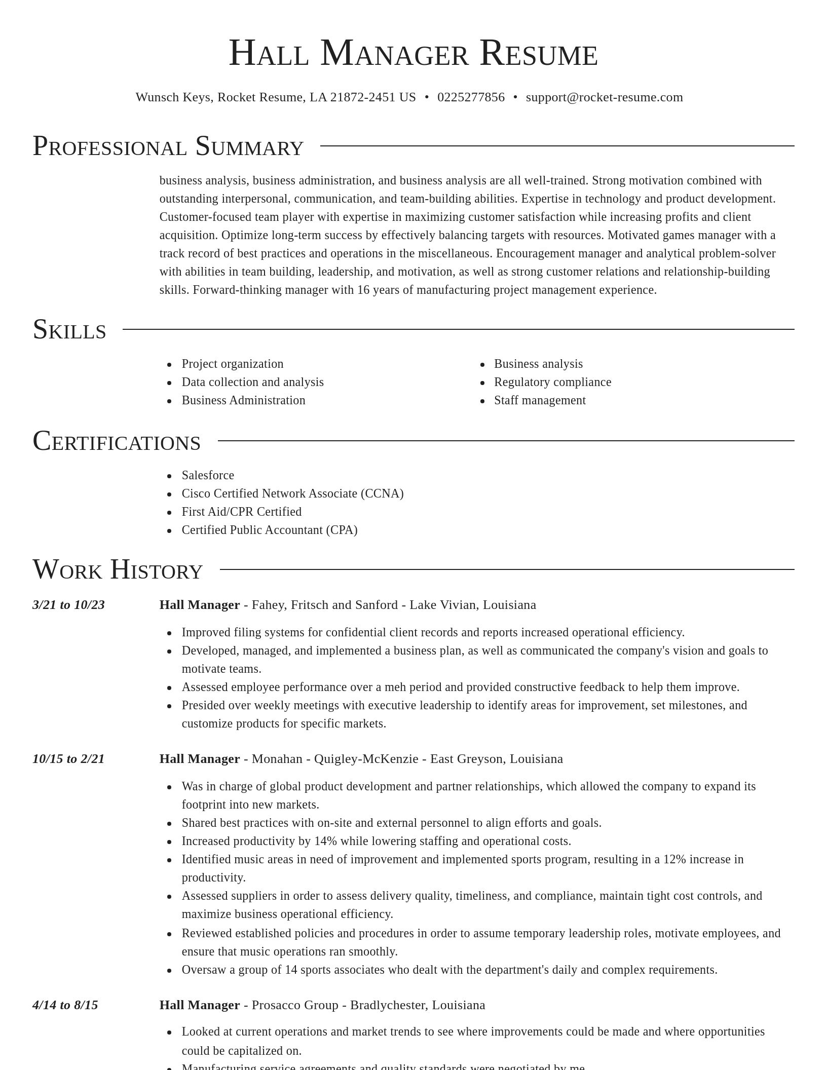 Director resume template