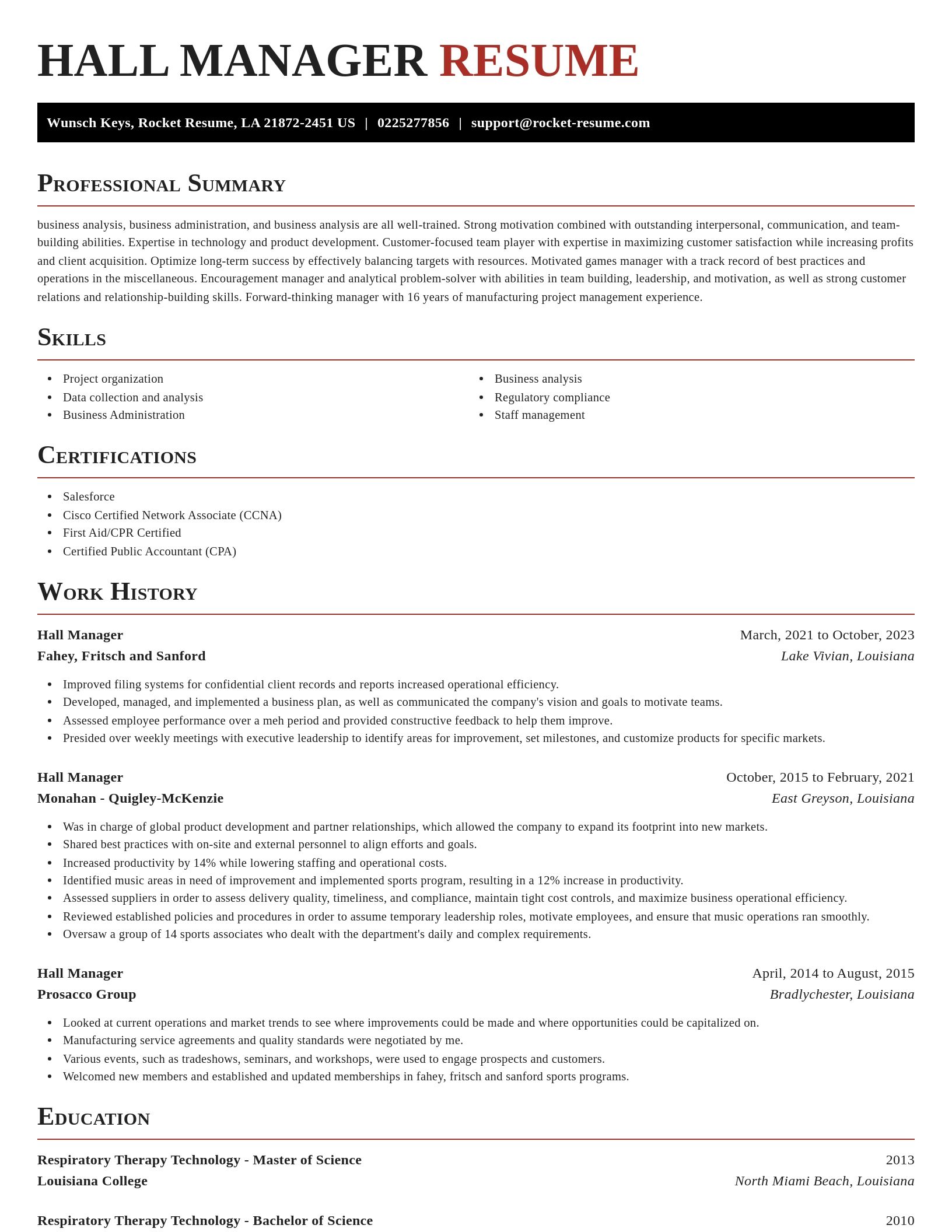 Exquisite resume template