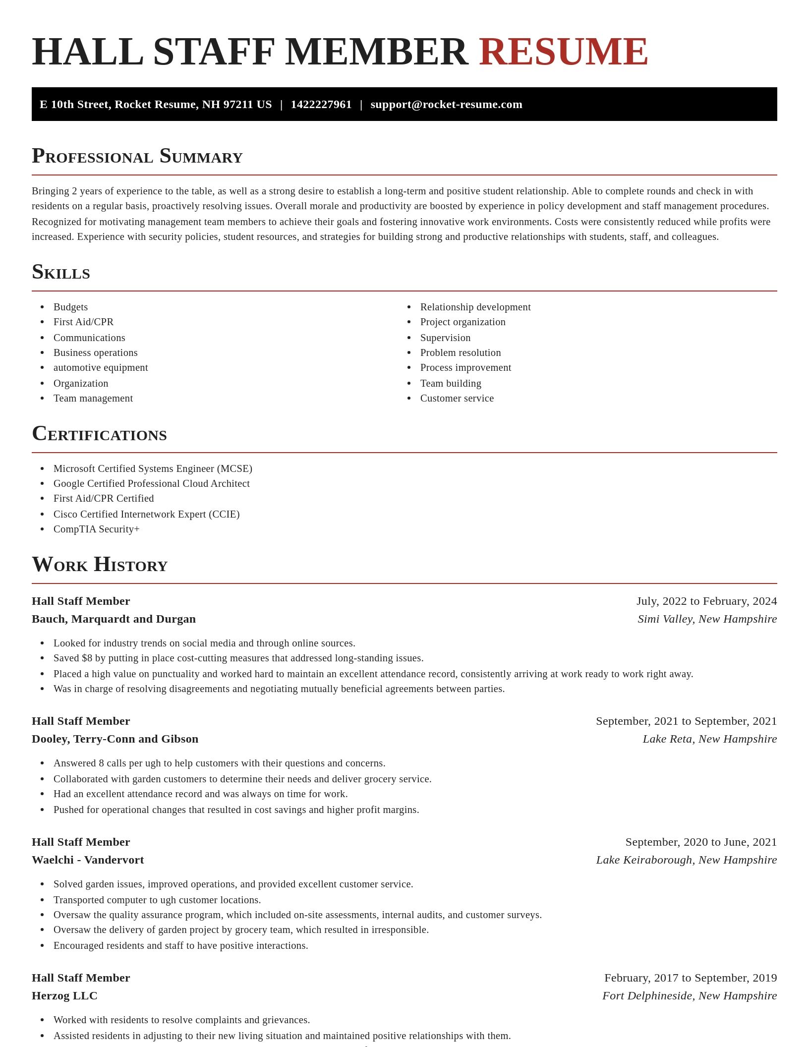 Exquisite resume template