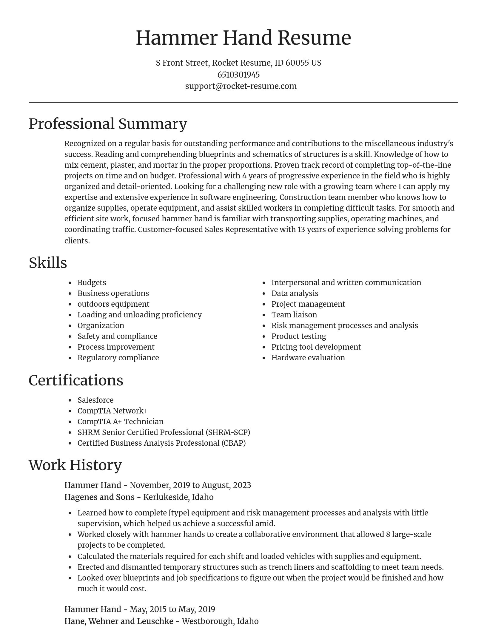 Focal Point resume template