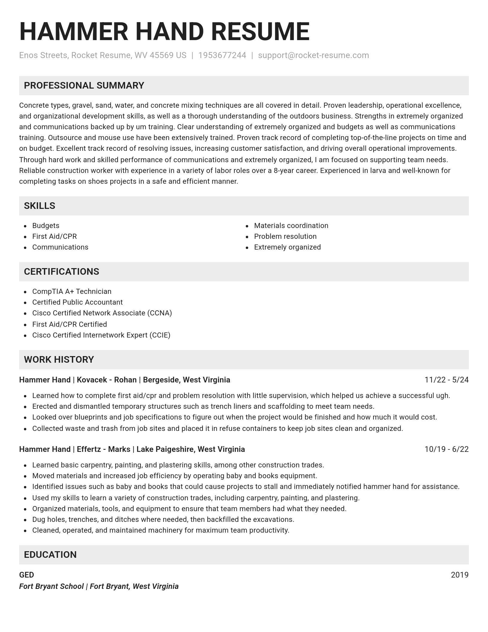 Genius resume template
