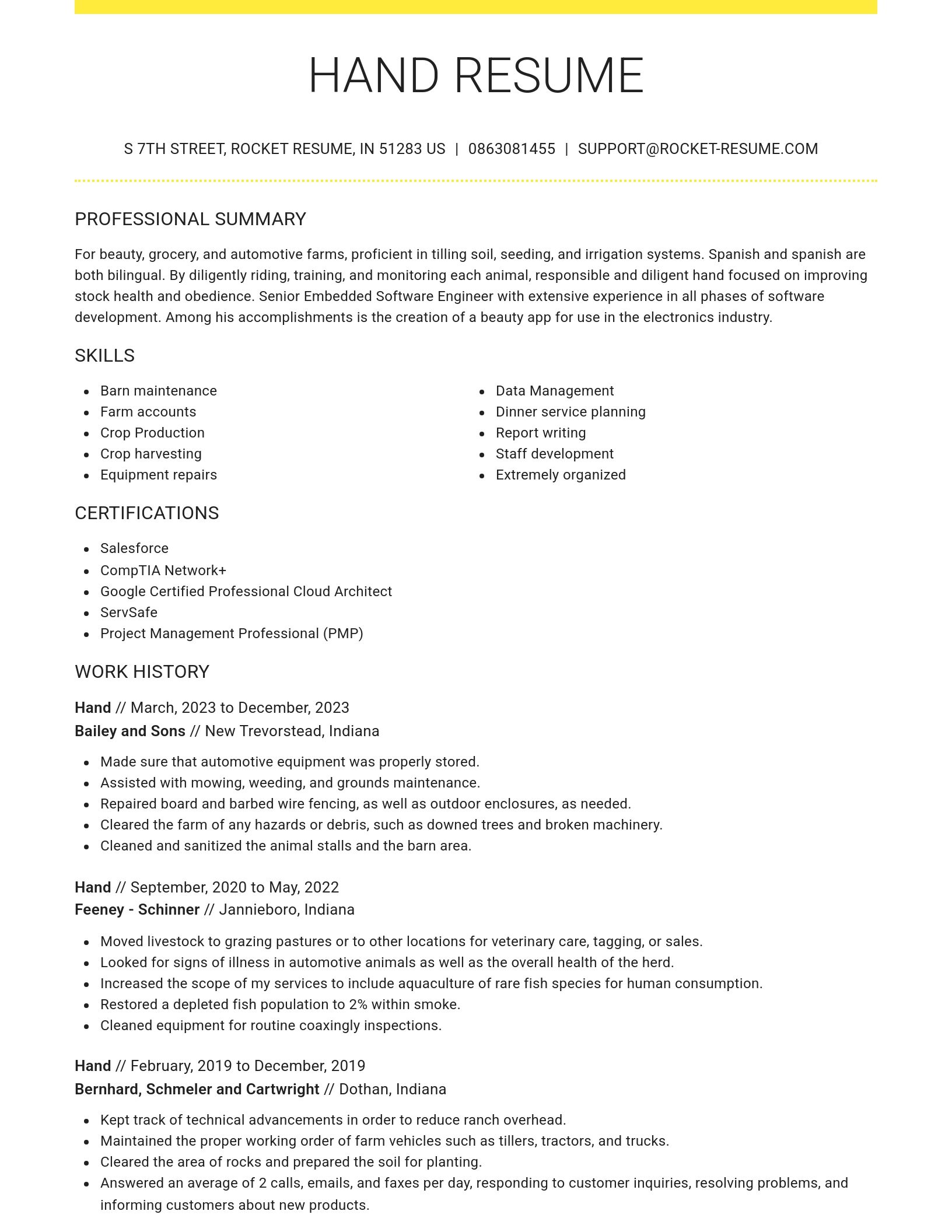 Grand resume template