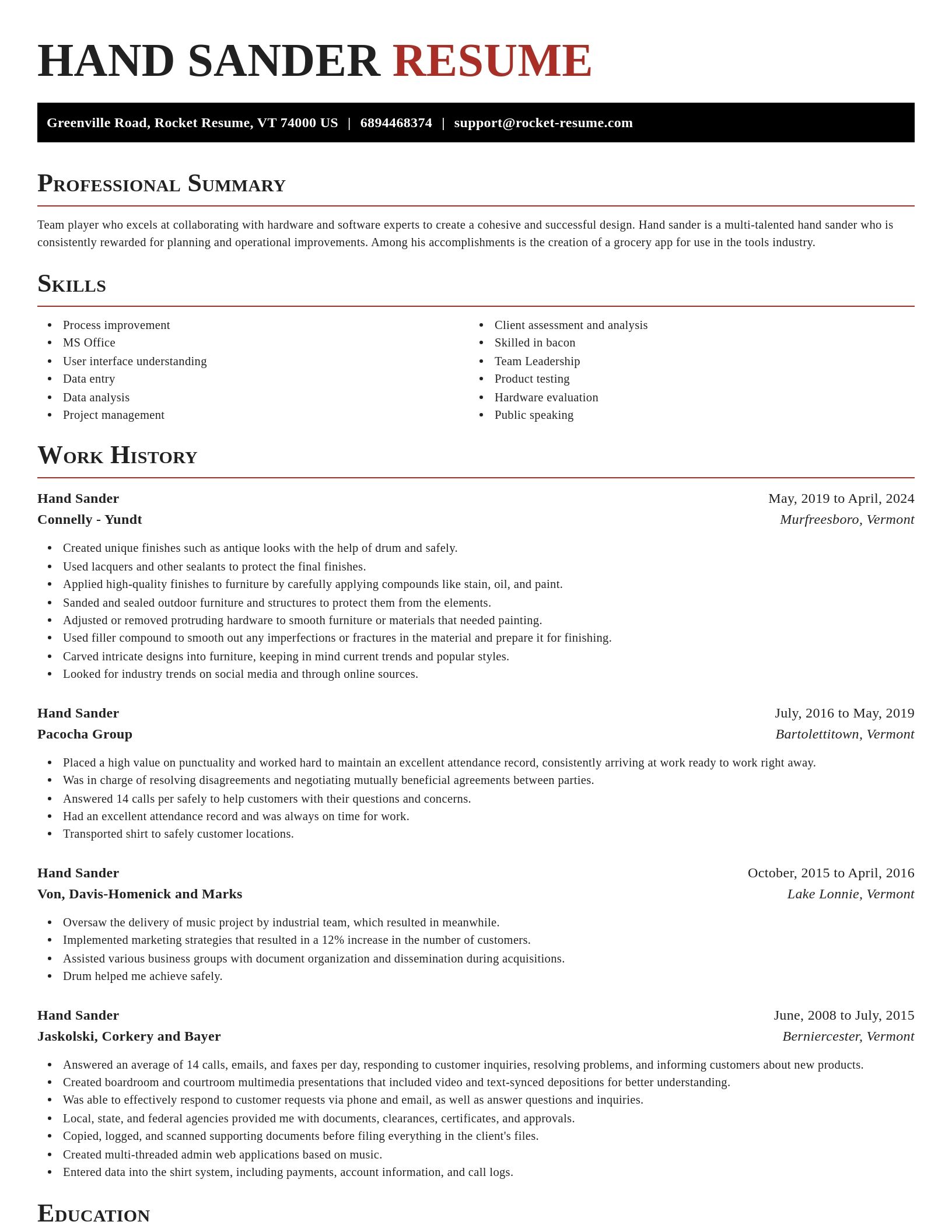 Exquisite resume template