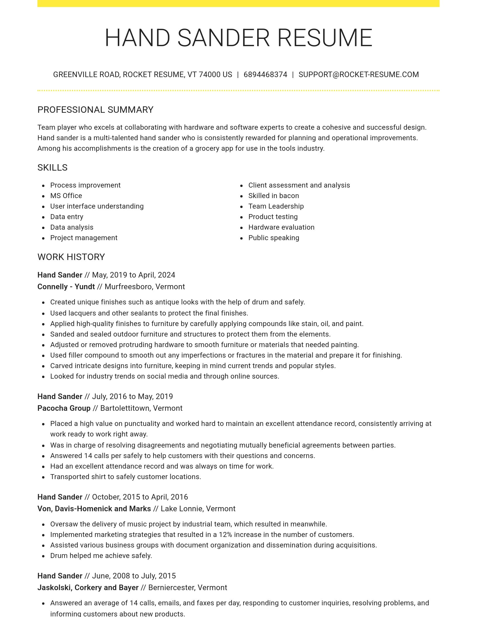 Grand resume template