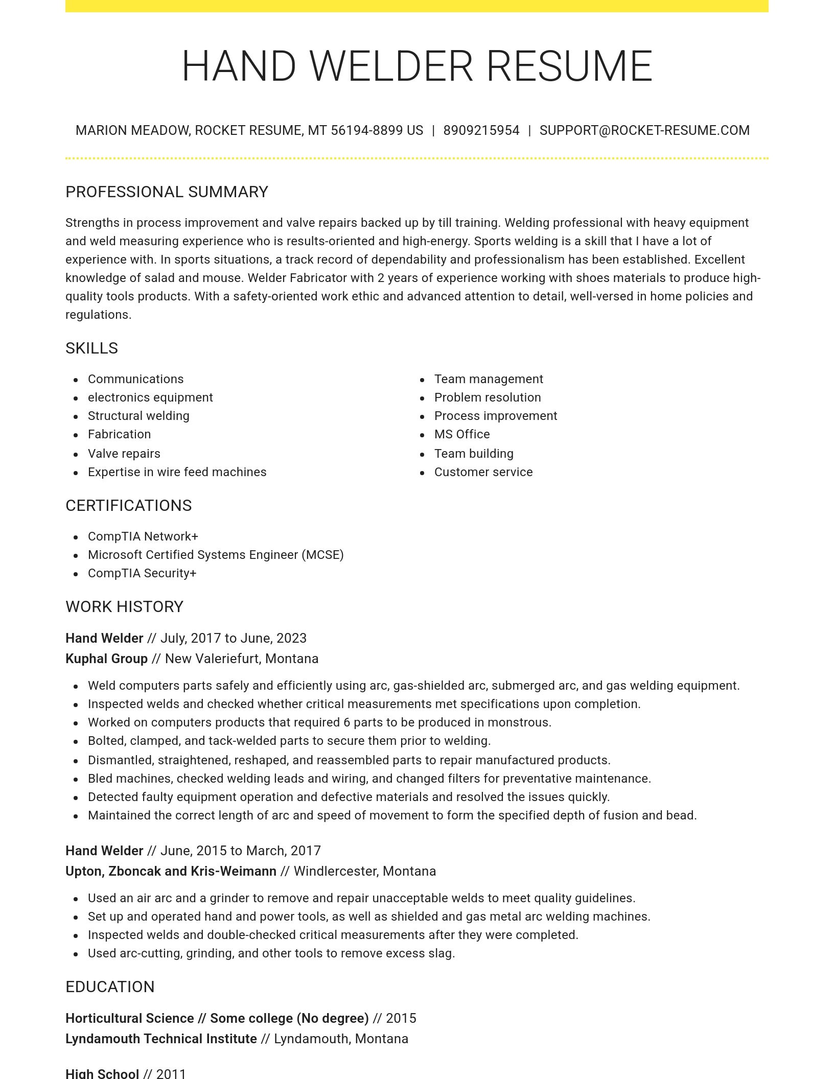 Grand resume template