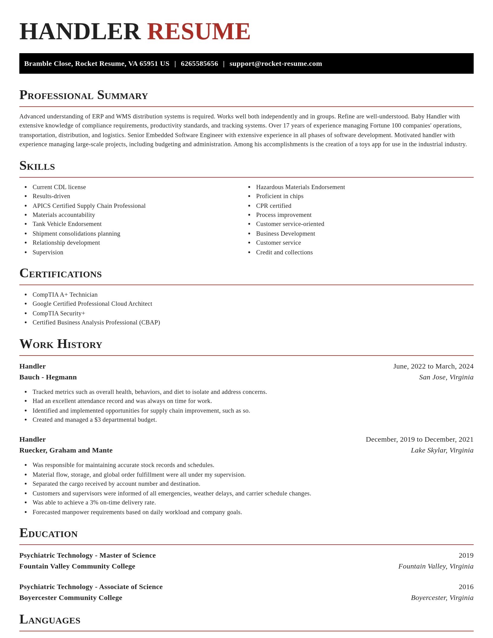 Exquisite resume template