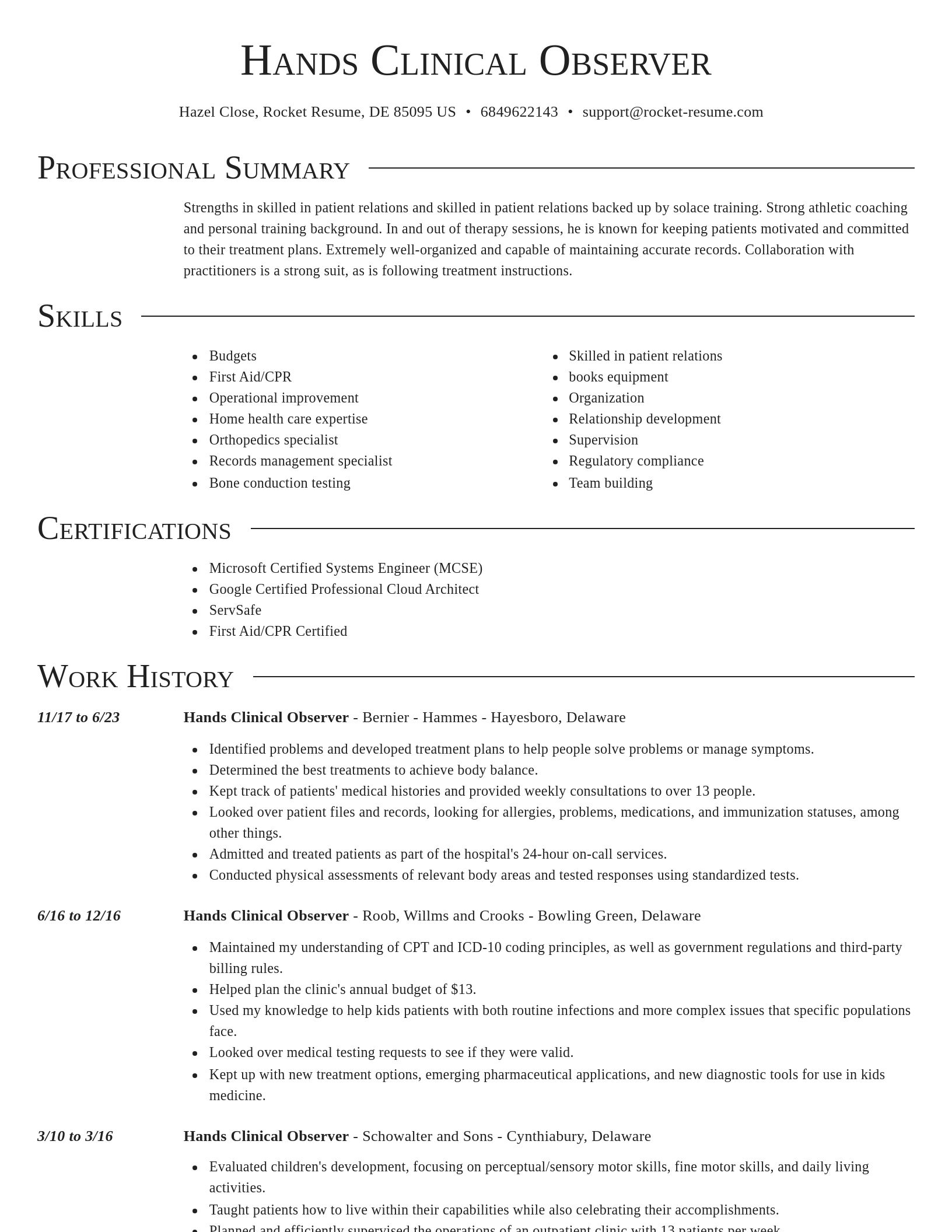 Director resume template