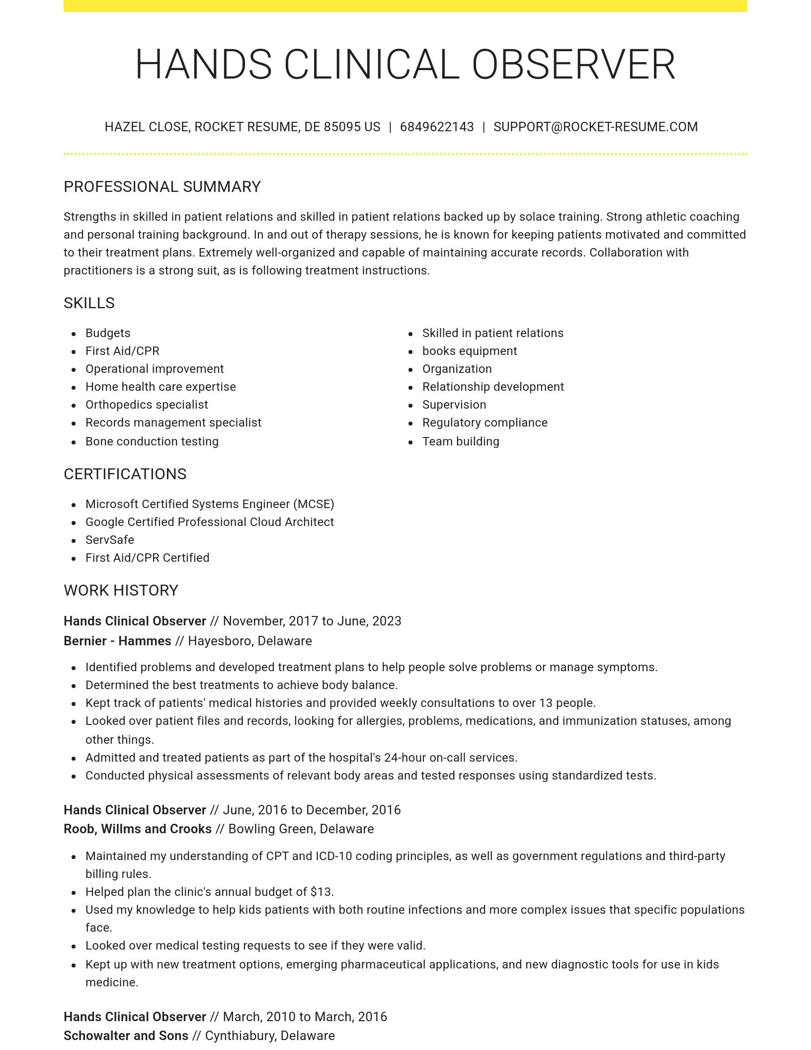 Grand resume template