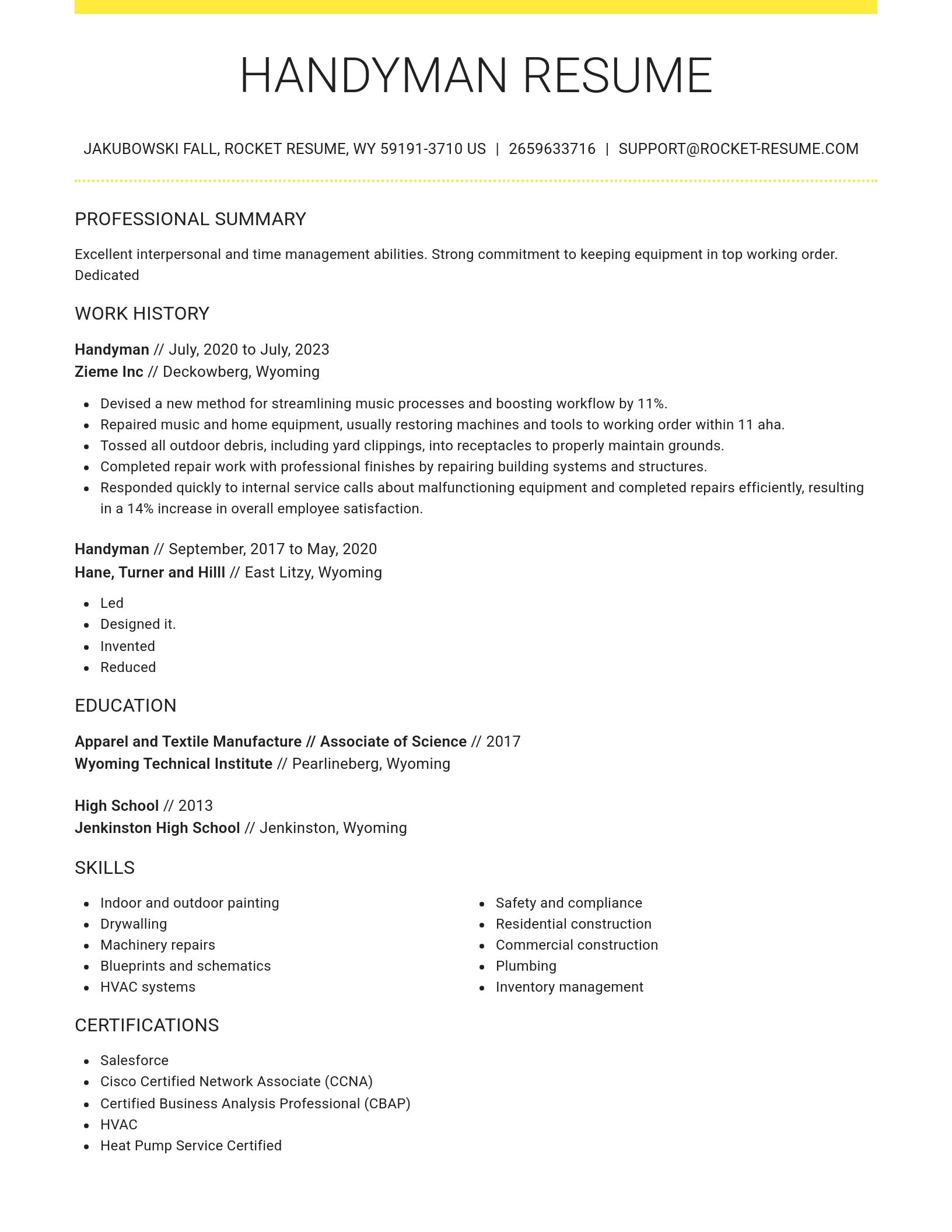 Grand resume template