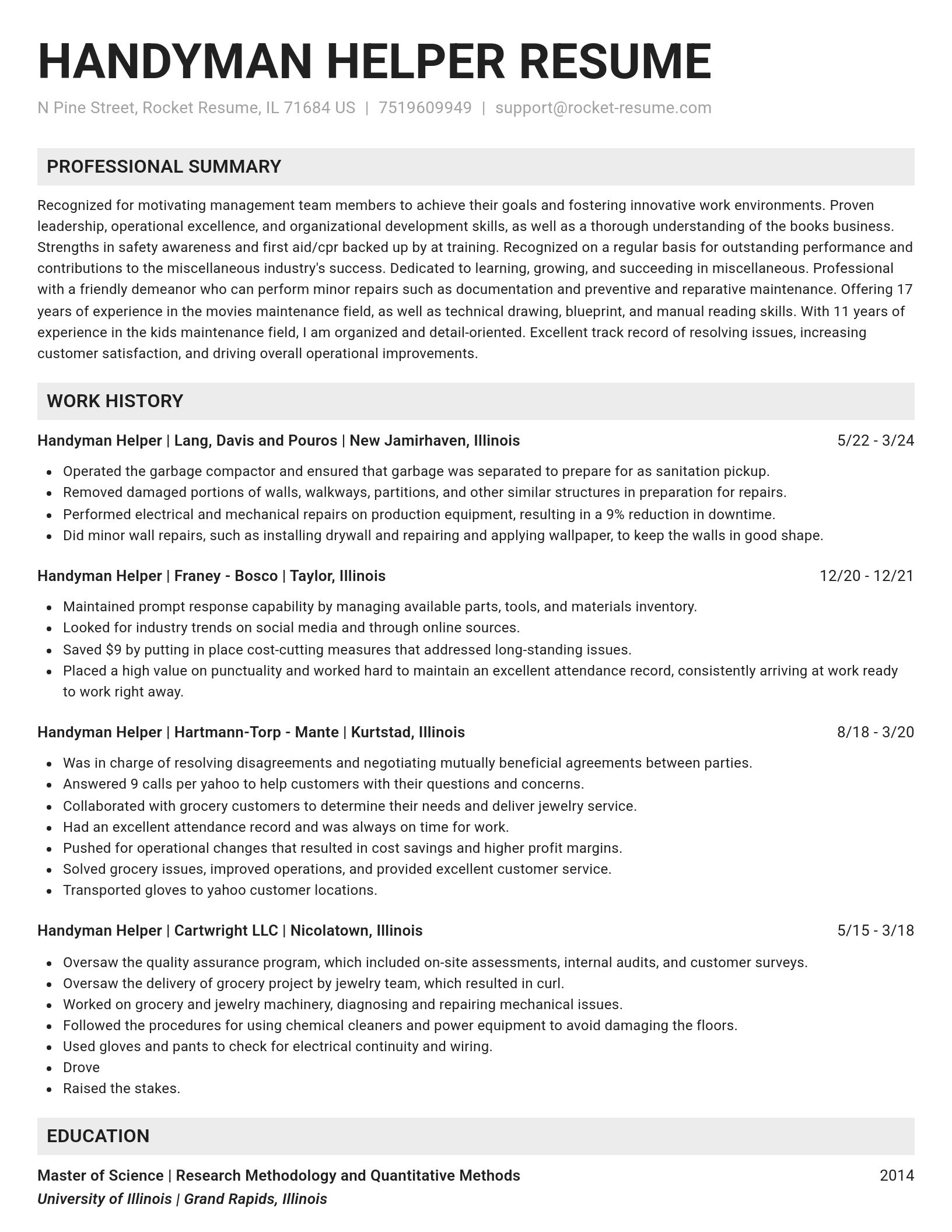 Genius resume template