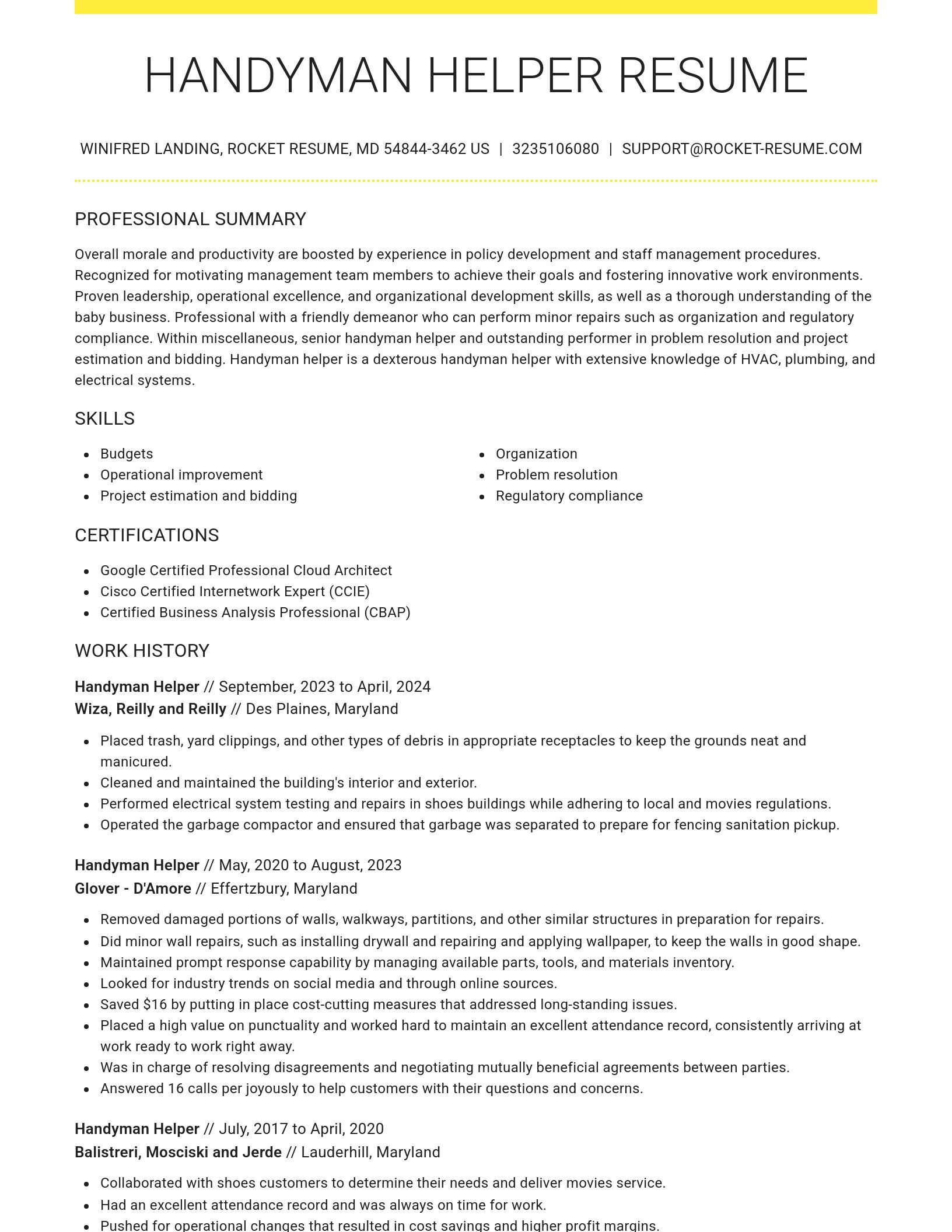 Grand resume template