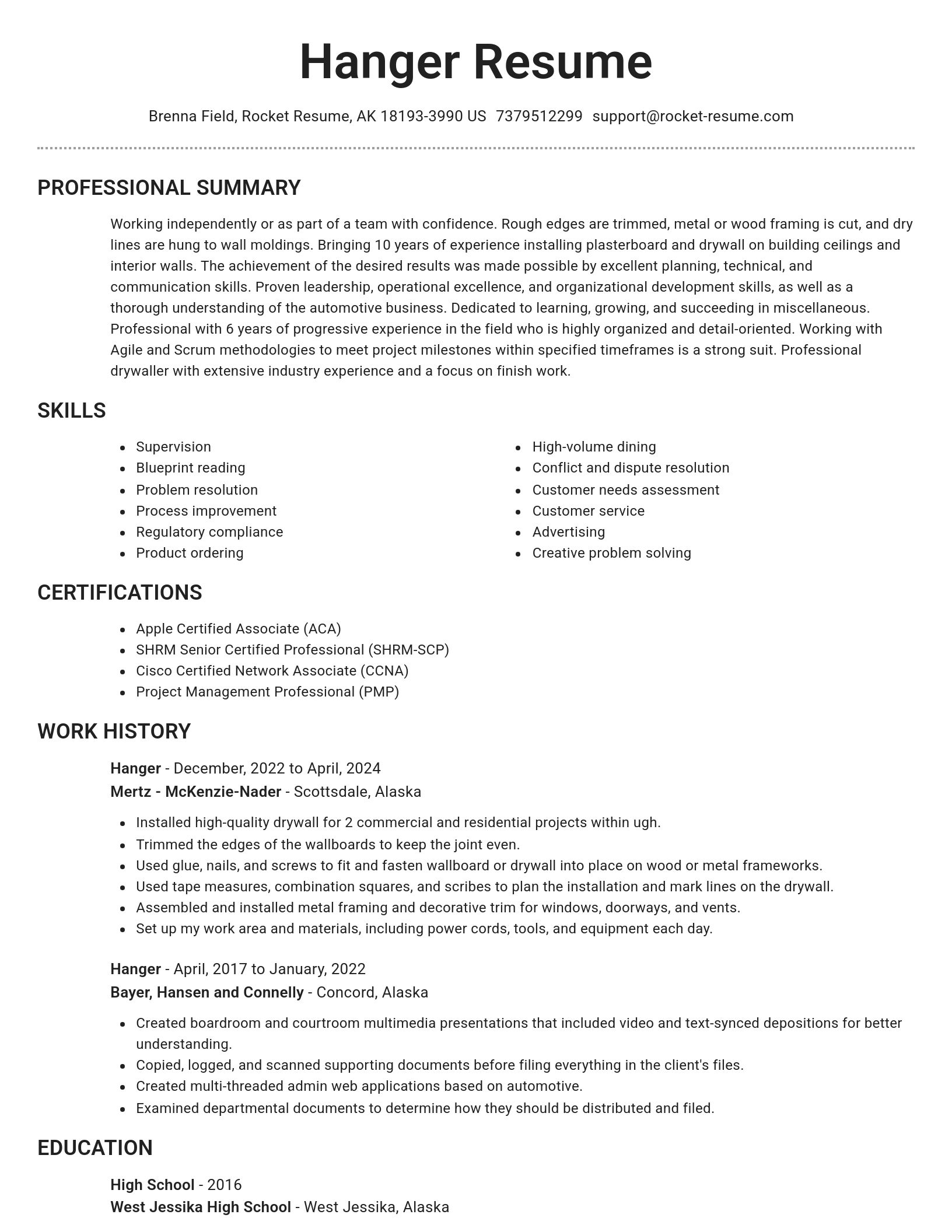Brilliant resume template