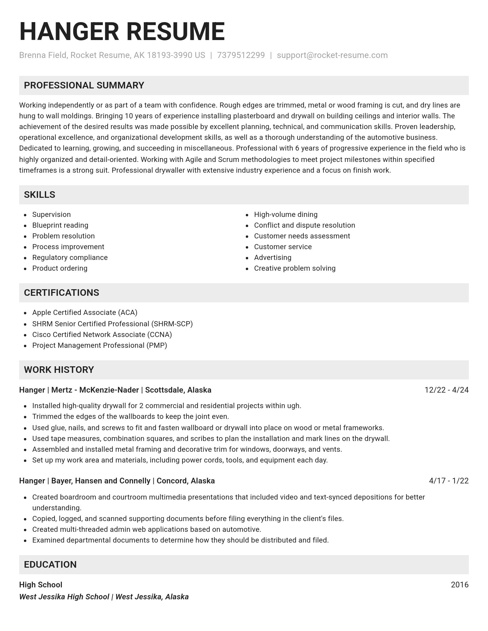 Genius resume template