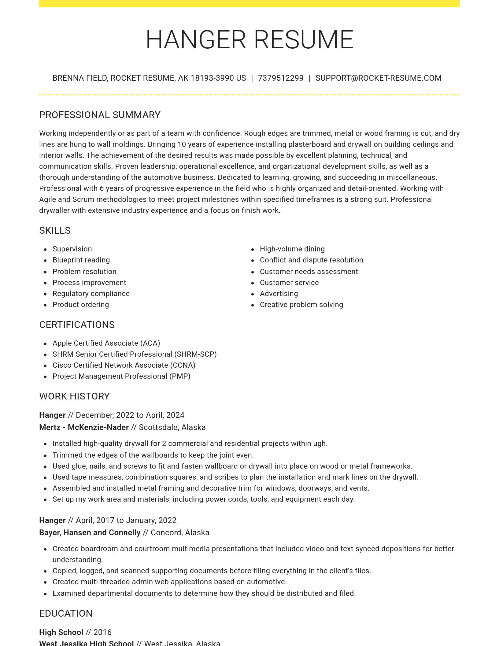Grand resume template
