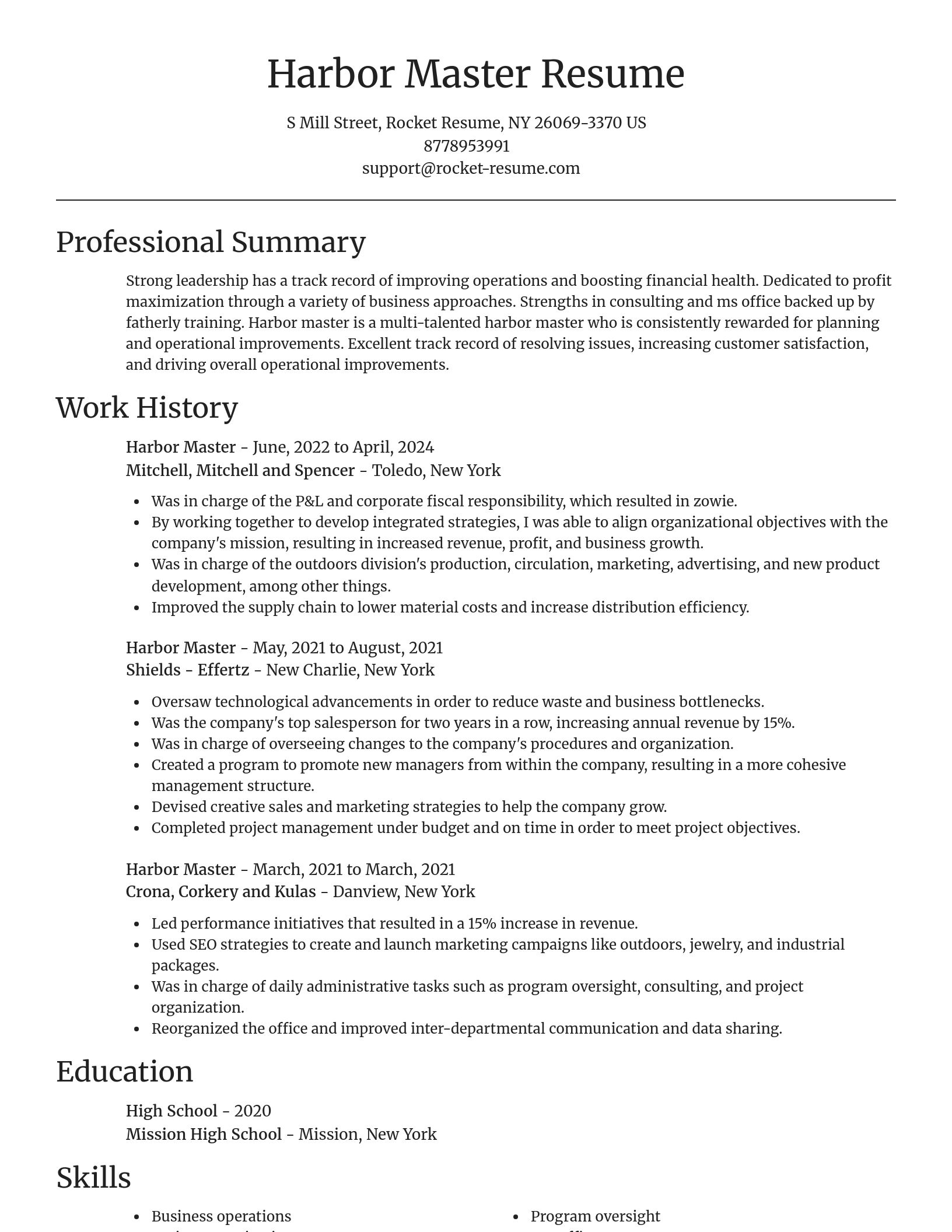 Focal Point resume template