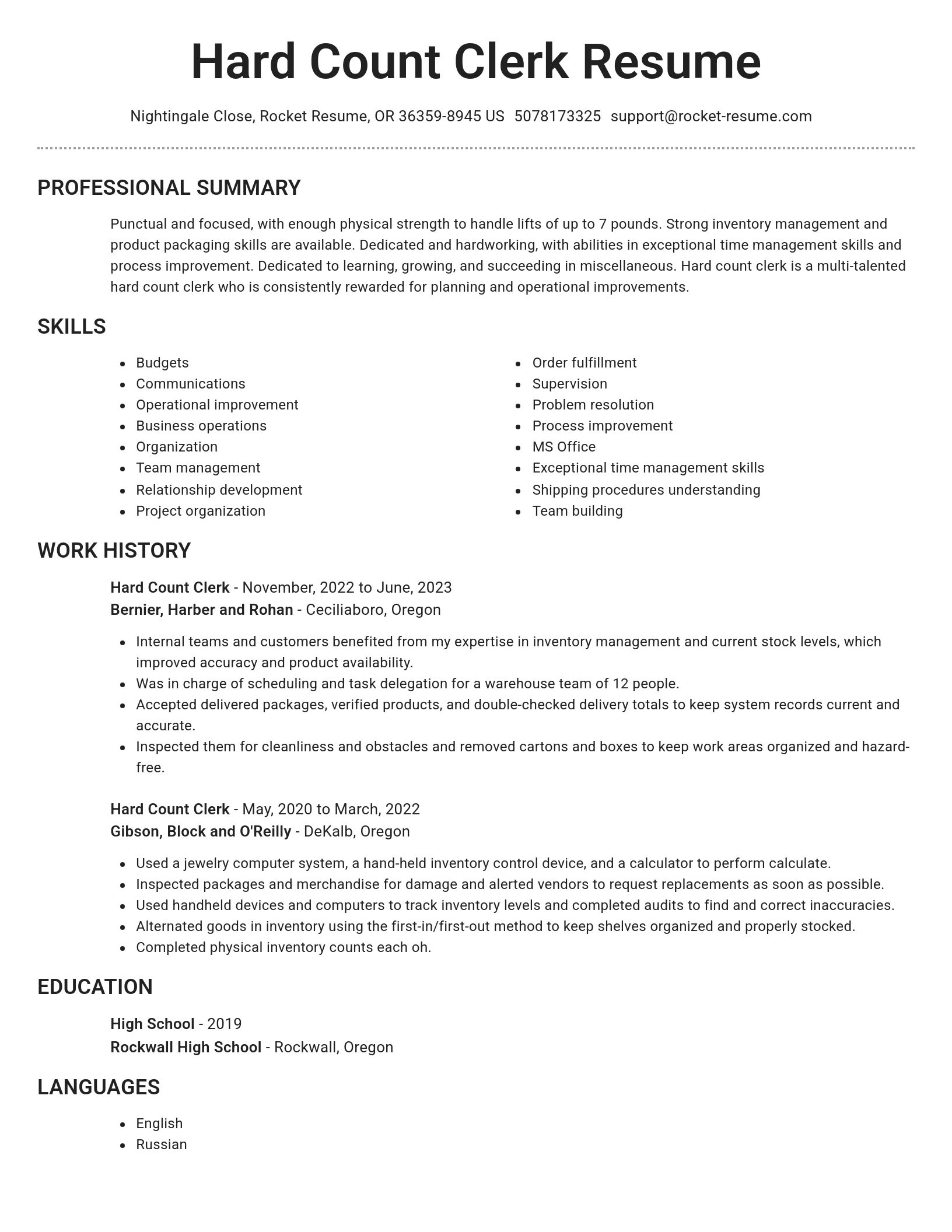 Brilliant resume template
