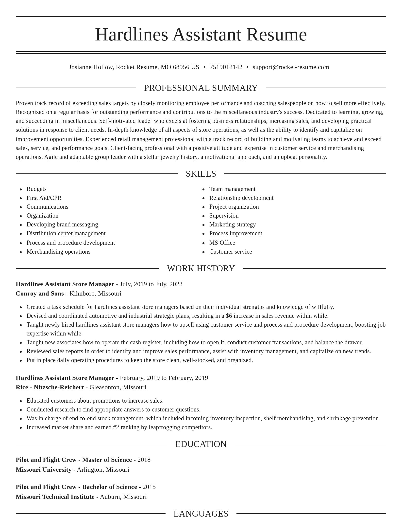 Elegant resume template