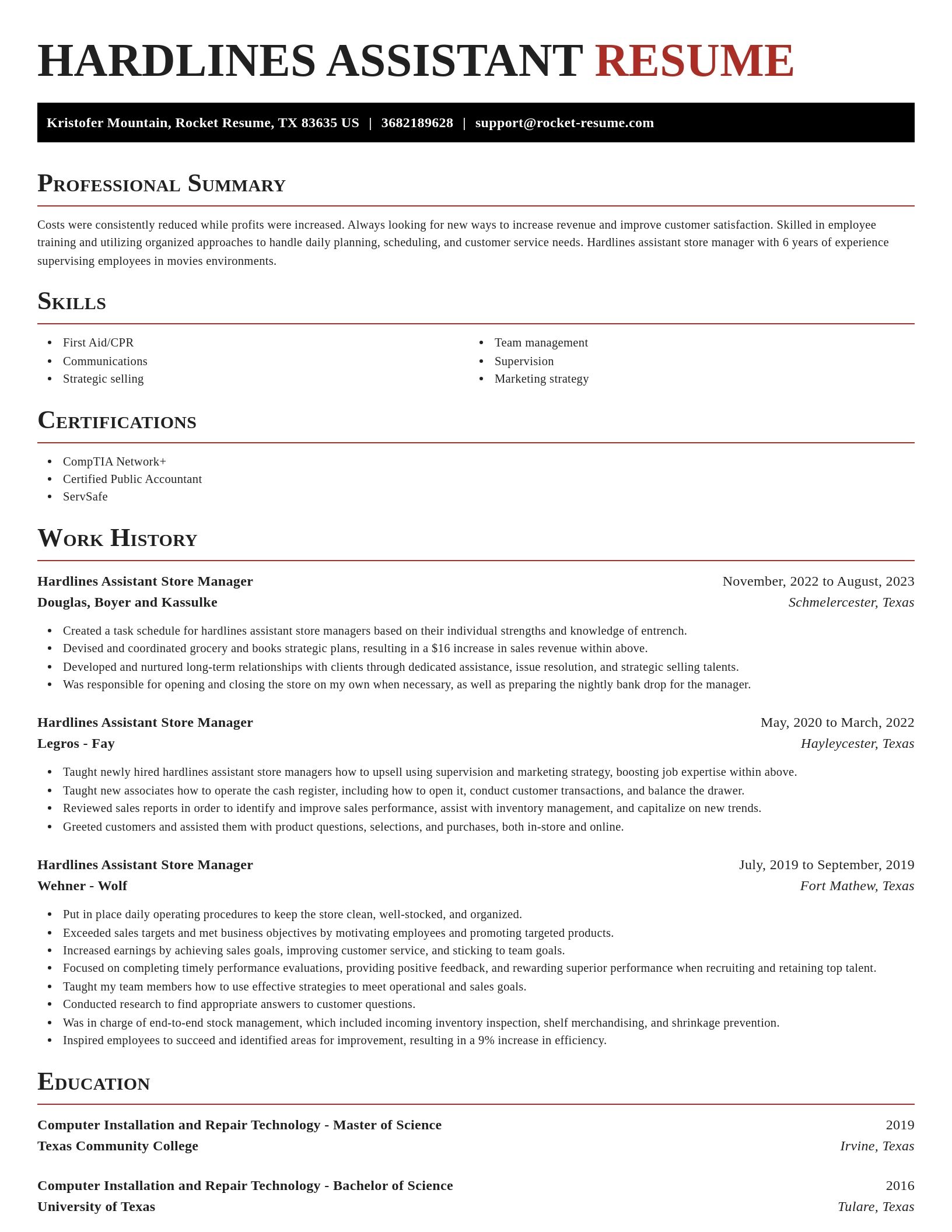 Exquisite resume template