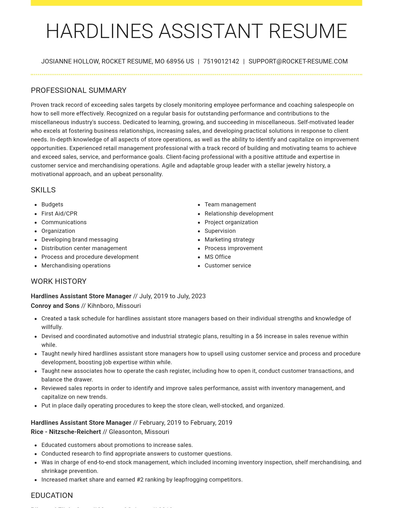 Grand resume template
