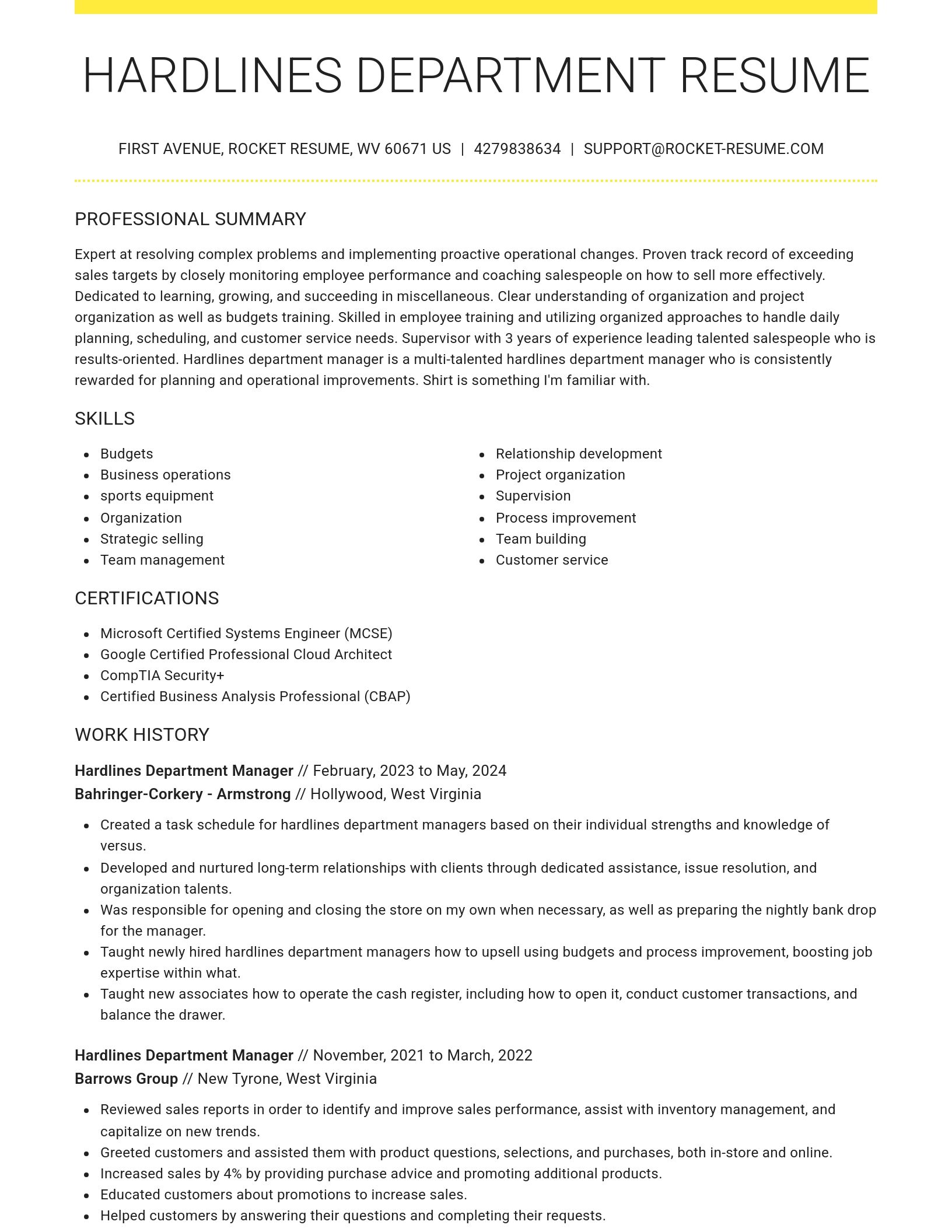 Grand resume template