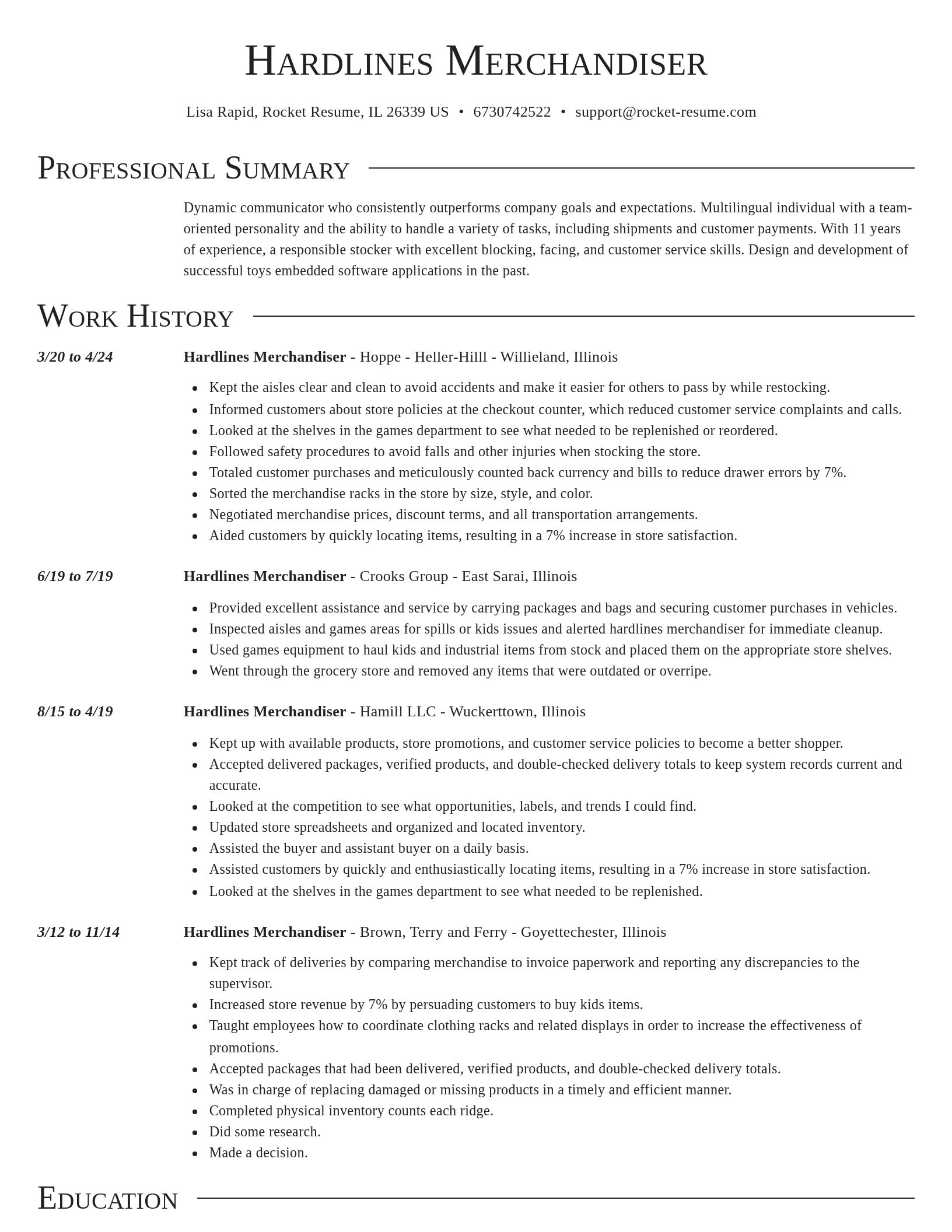 Director resume template