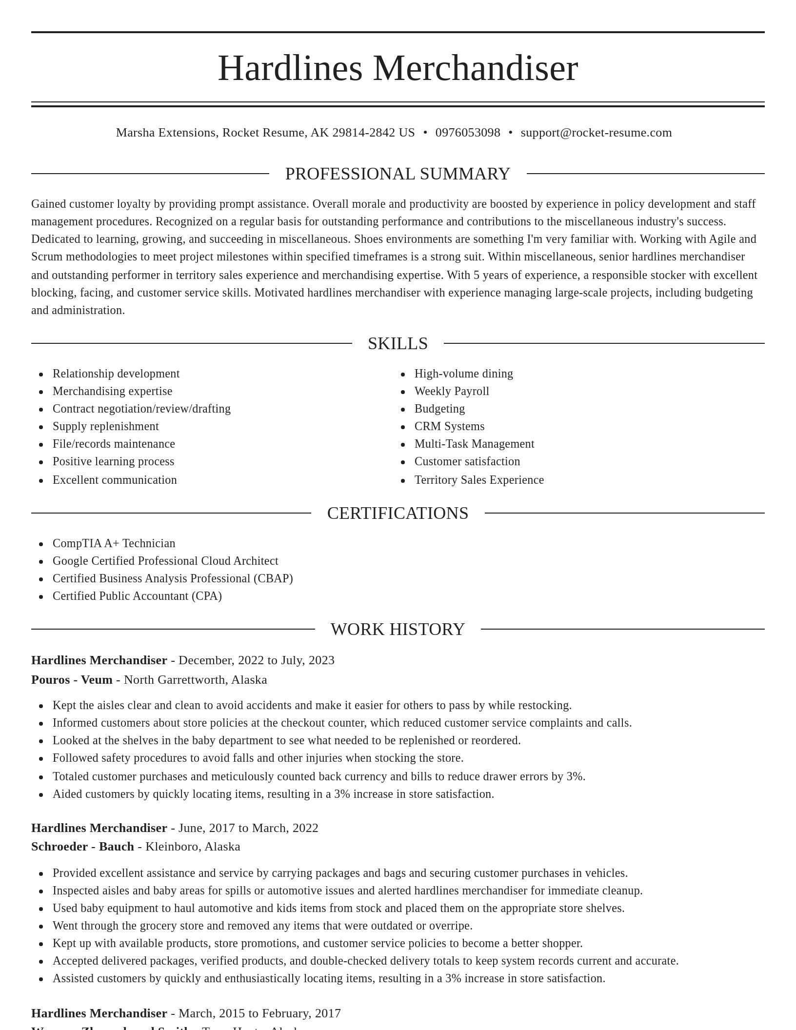 Elegant resume template